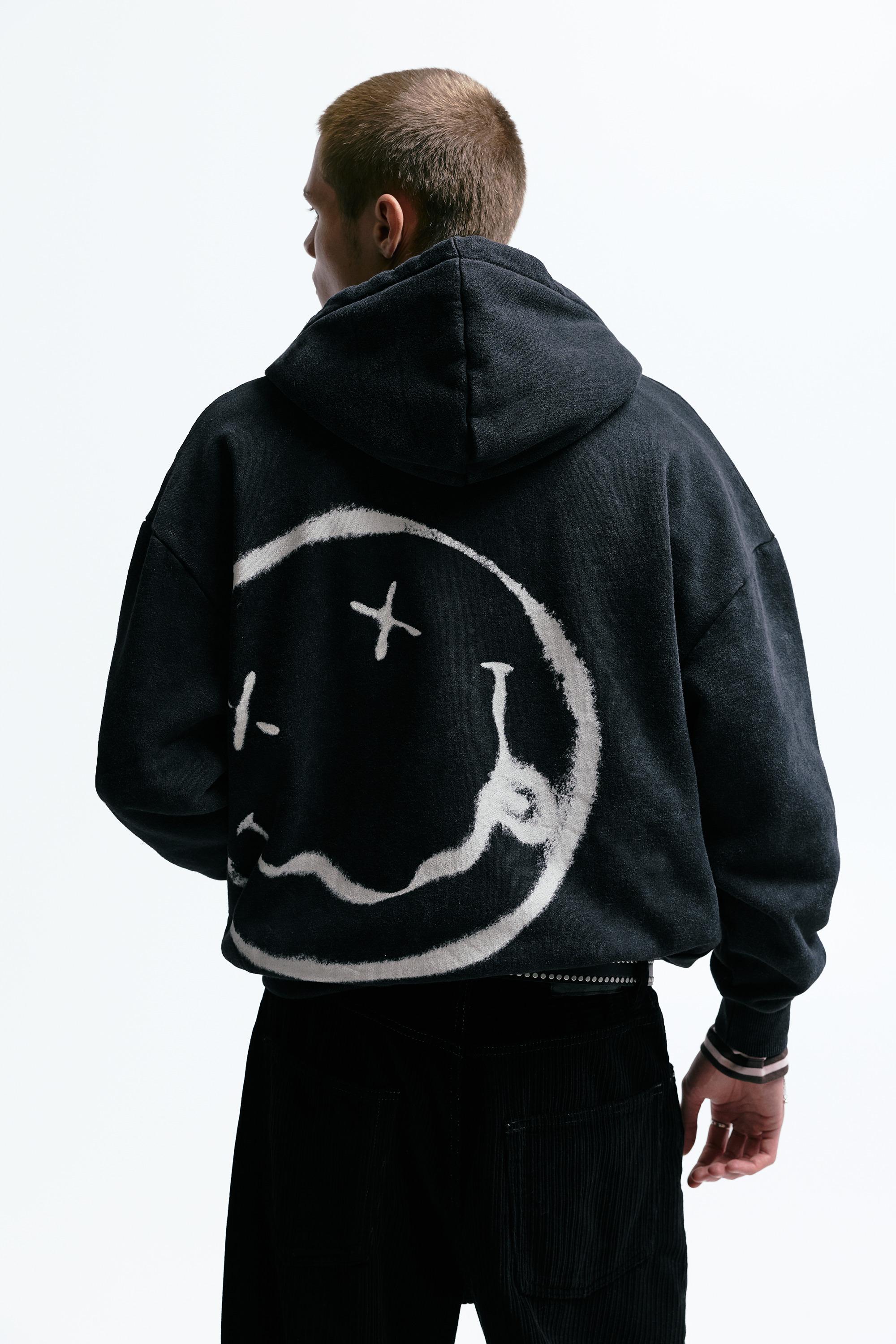 Nirvana fermuarlı kapüşonlu sweatshirt - Görsel 6