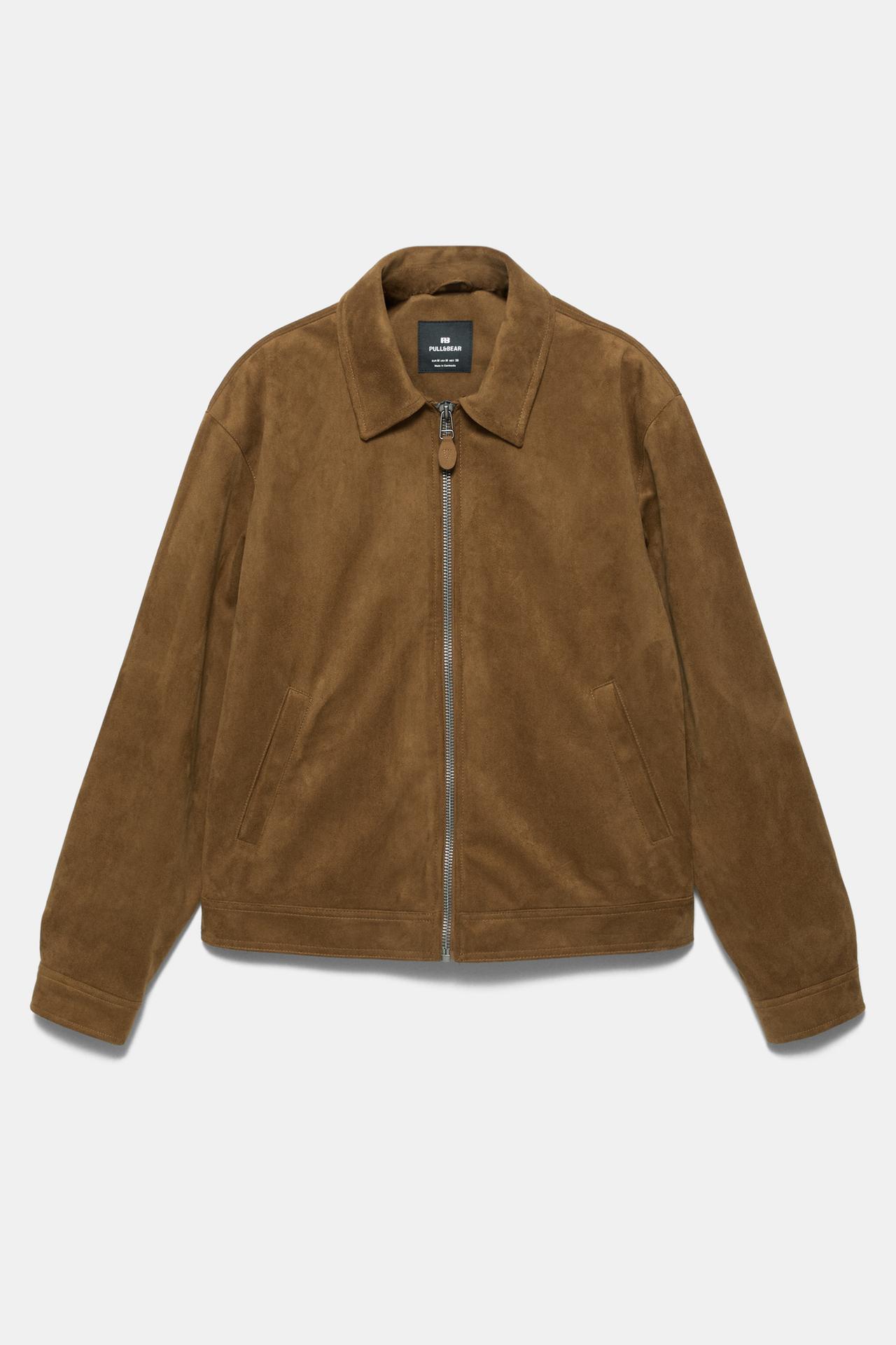 Faux suede jacket — Brown