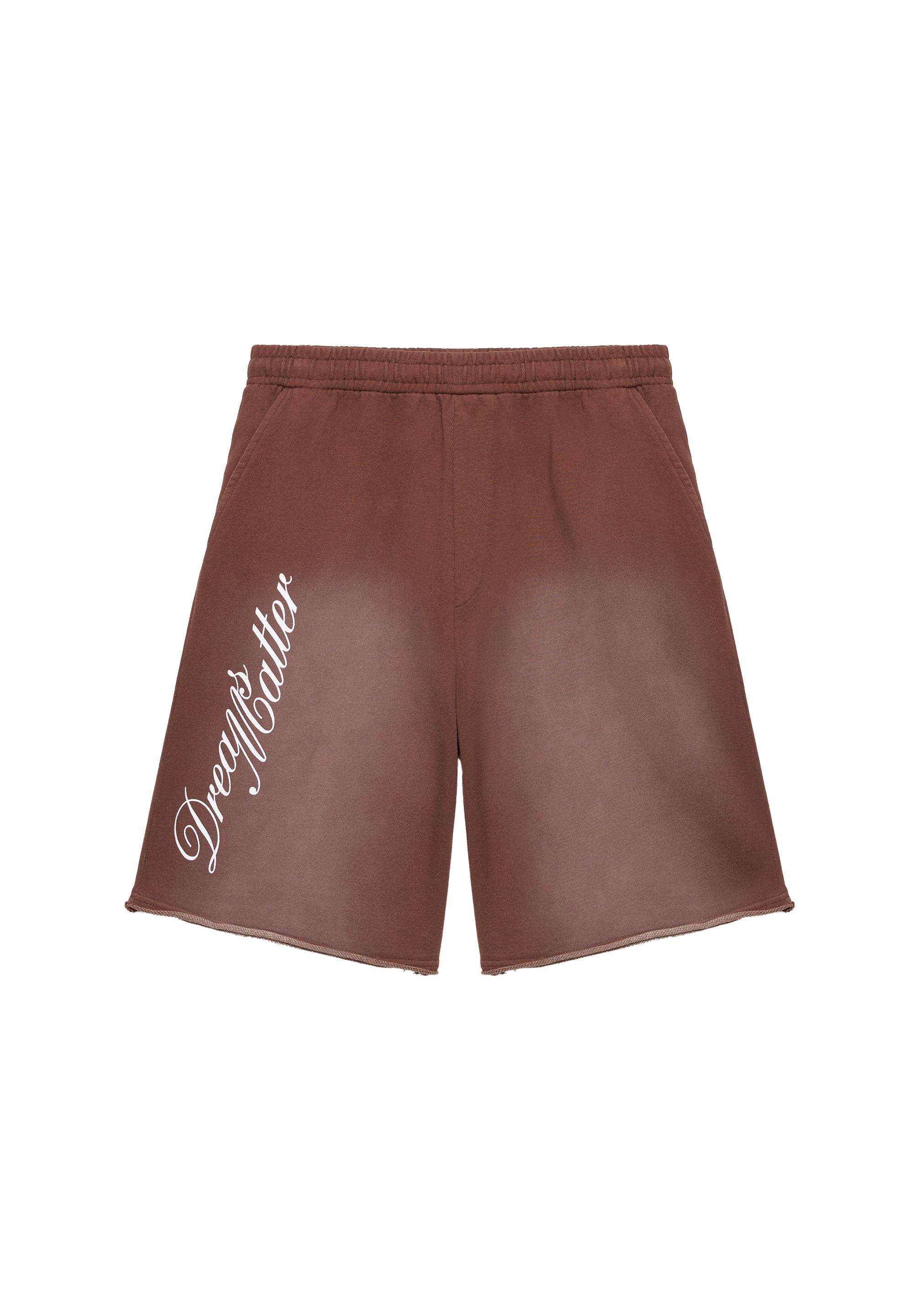Graphic skater Bermuda sweatshorts — Brown