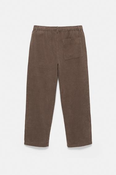 Corduroy jogger trousers — Brown 8