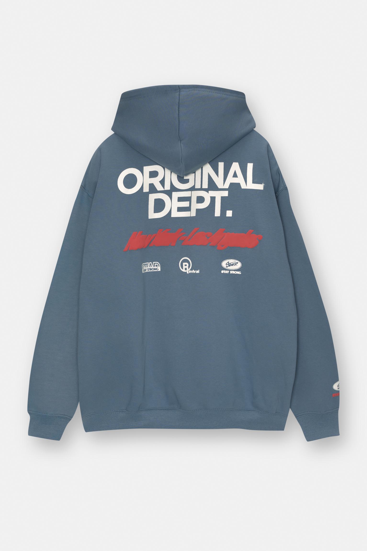 Kabartmalı baskılı kapüşonlu sweatshirt_9