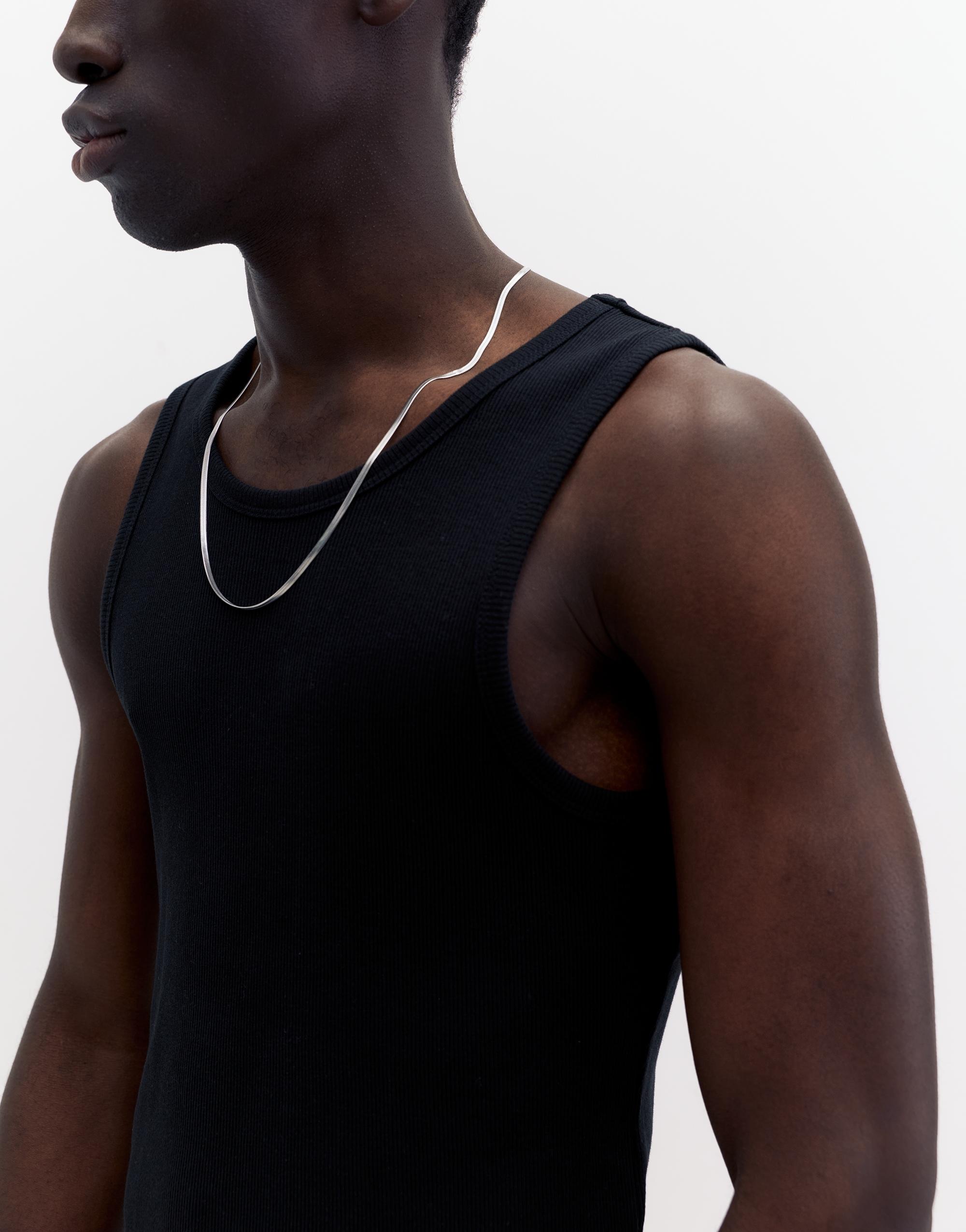 Ribbed tank top — Black