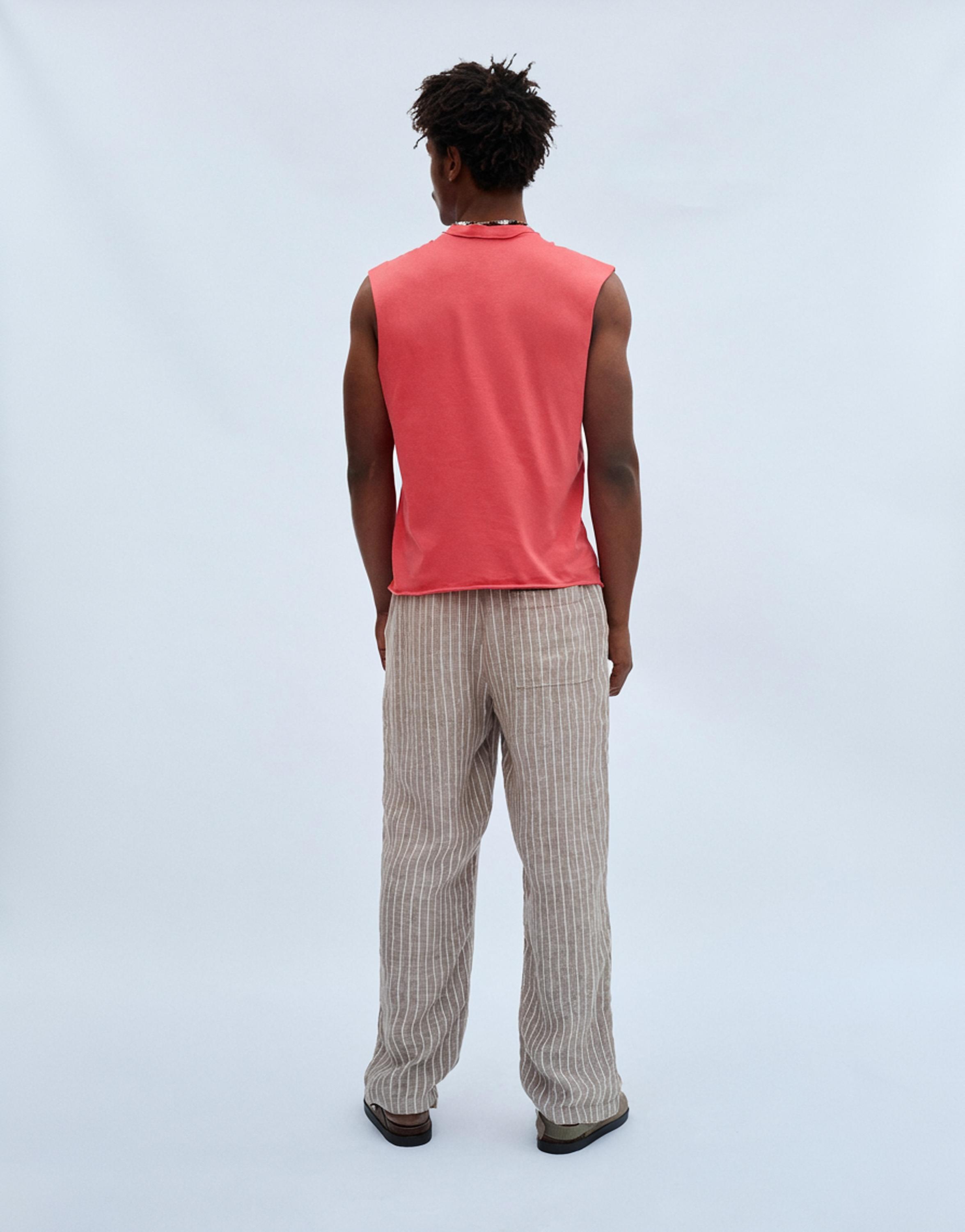 Boxy Ibiza vest top — Salmon pink