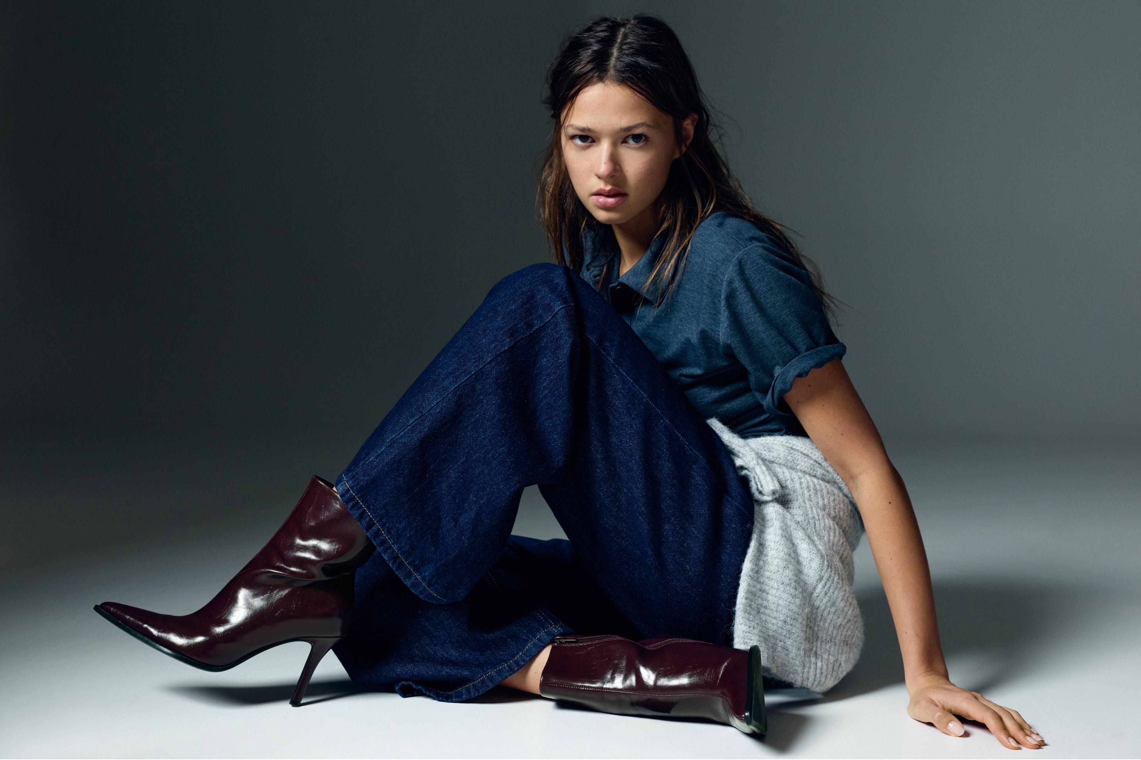 Stiletto heel ankle boots — Burgundy