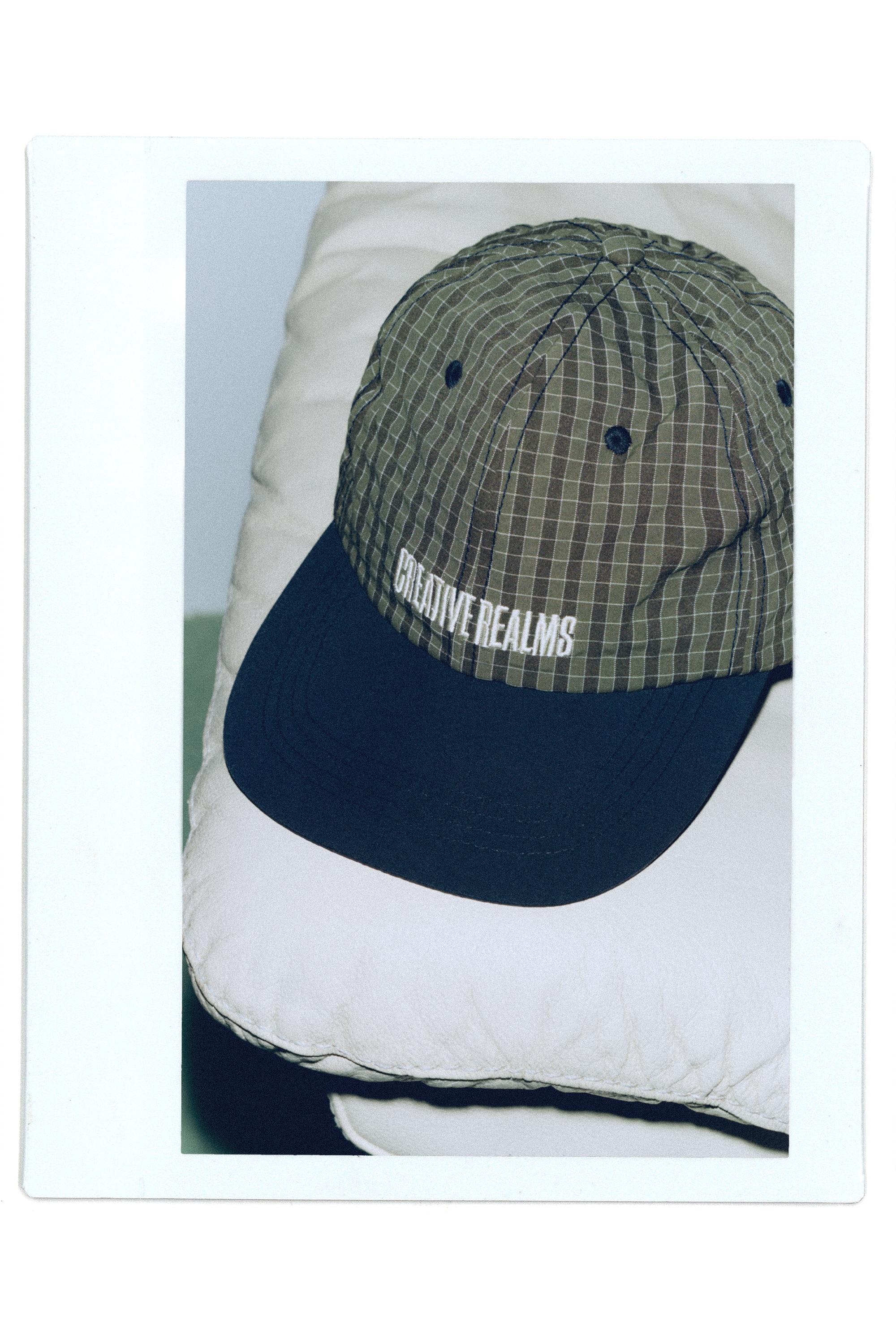 Ripstop cap with embroidery — Medium green
