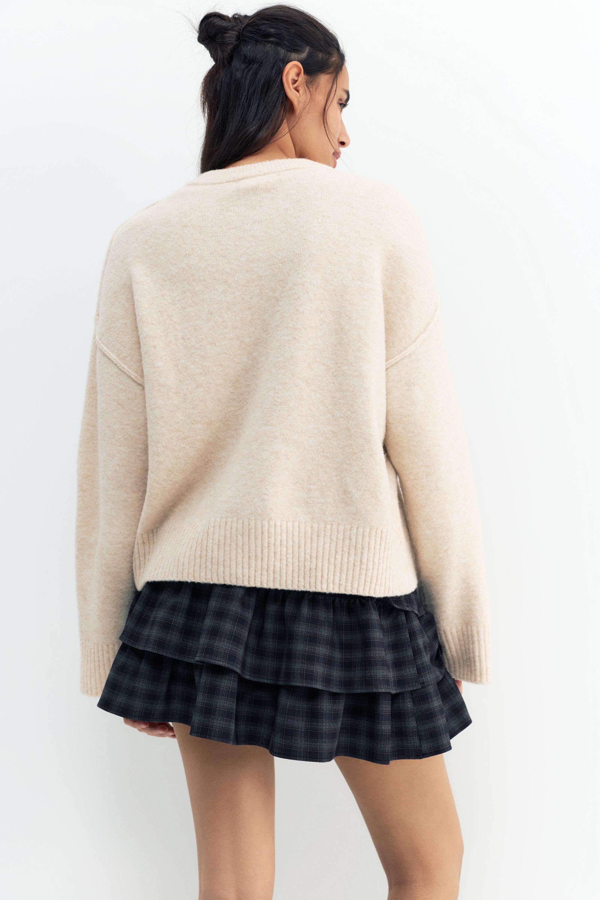Soft knit cardigan — Sand