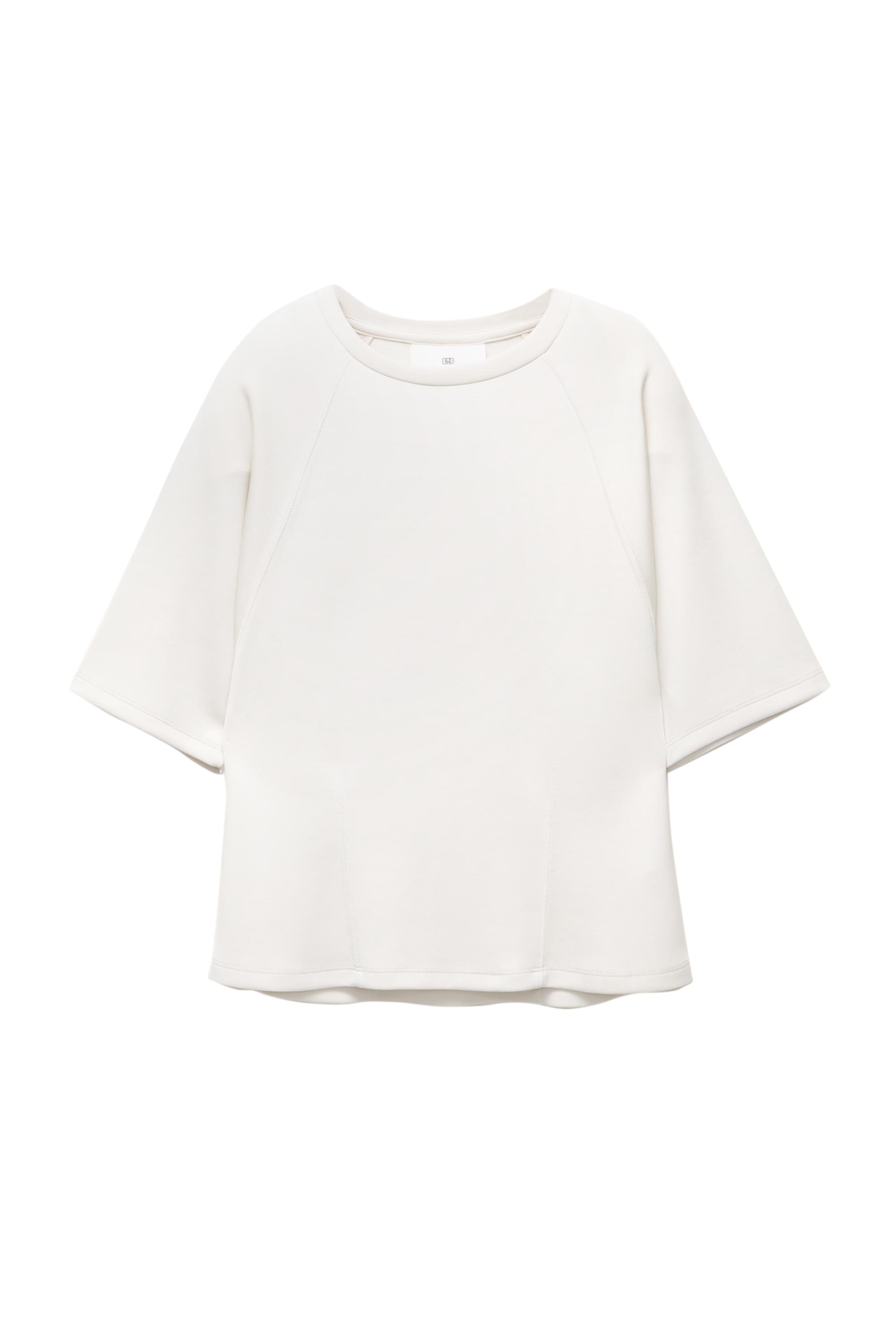 Yumuşak dokulu kısa kollu sweatshirt - Görsel 9