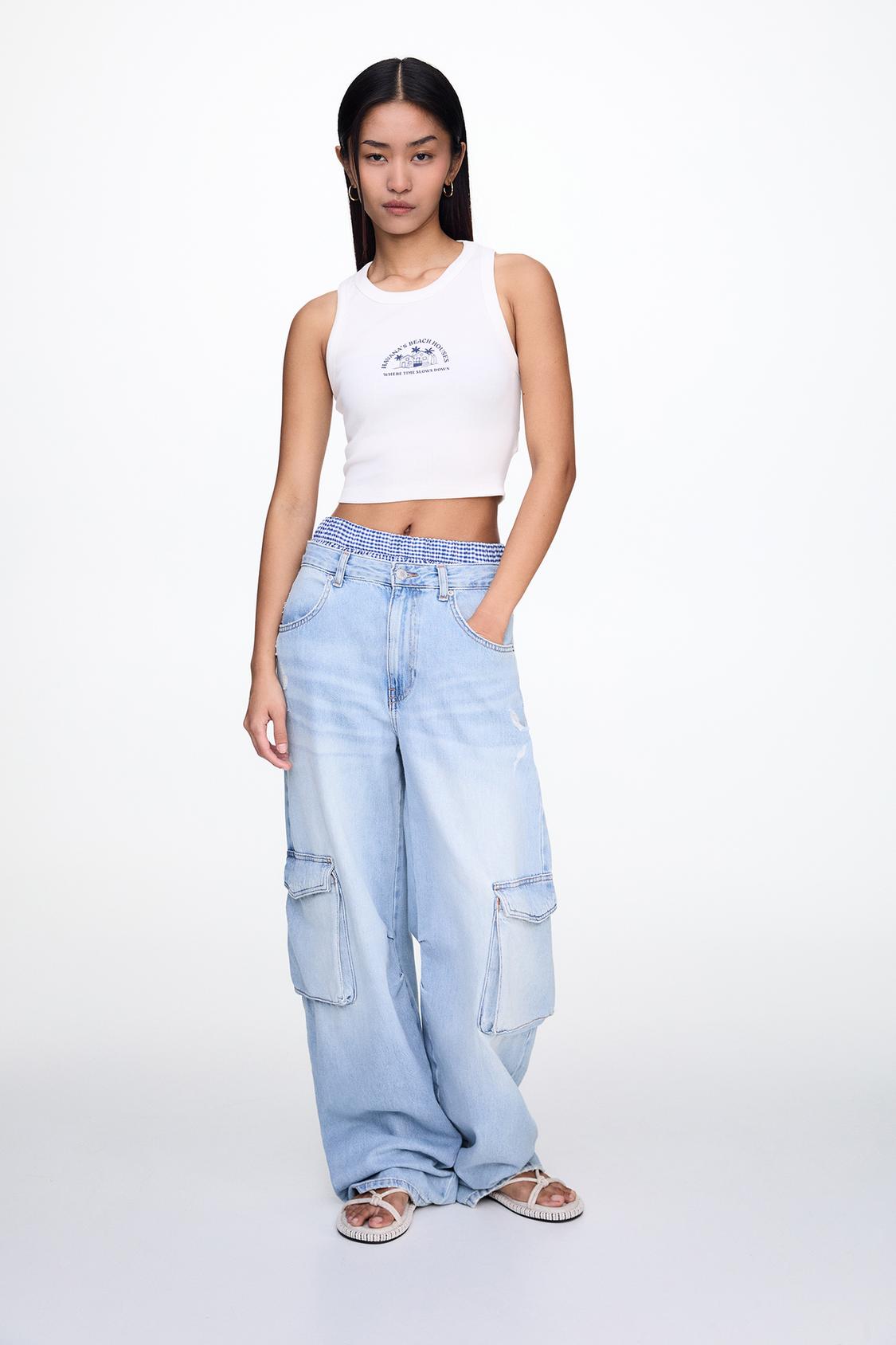 Tanktop mit Grafik - PULL&BEAR