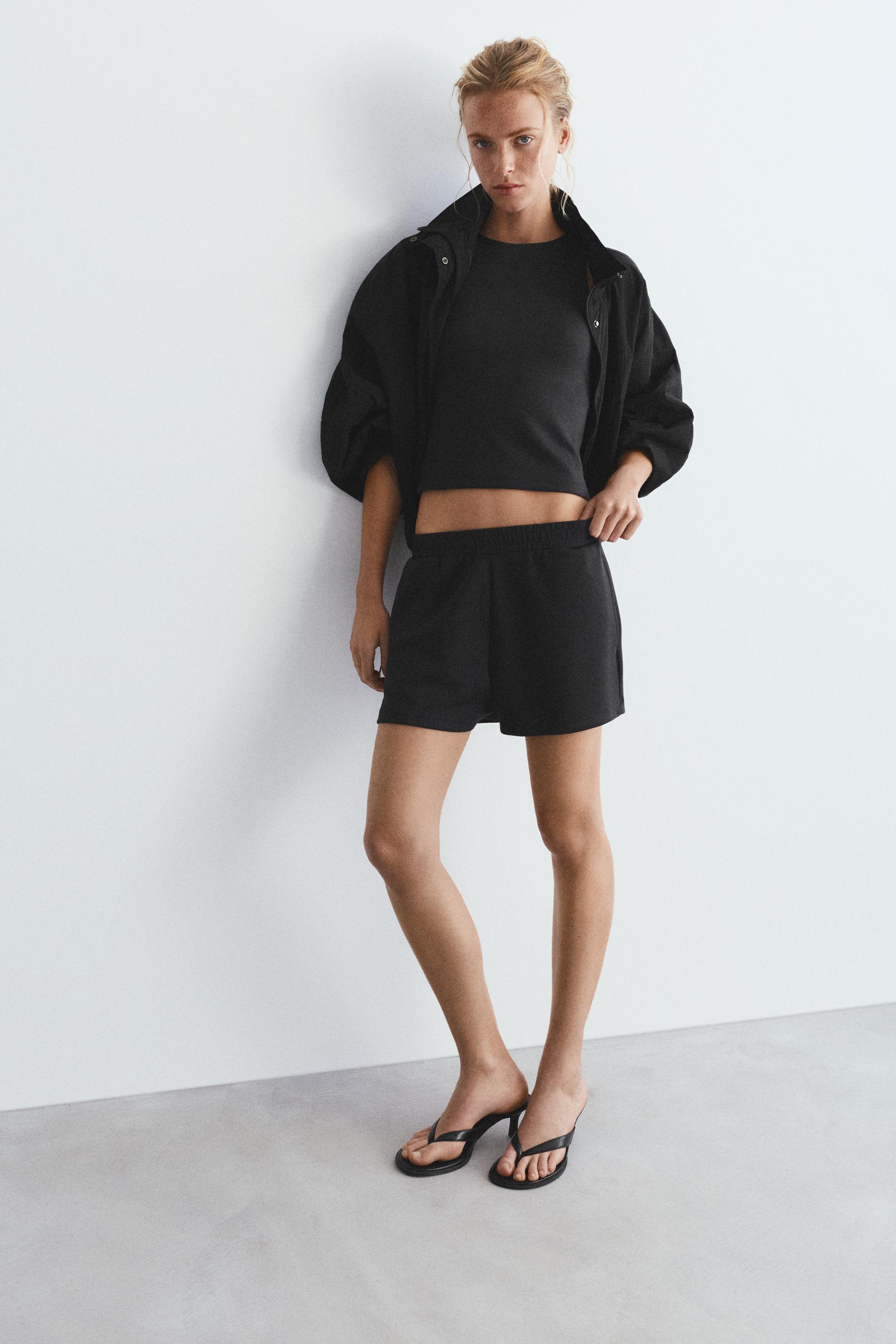 Soft touch sports shorts — Black