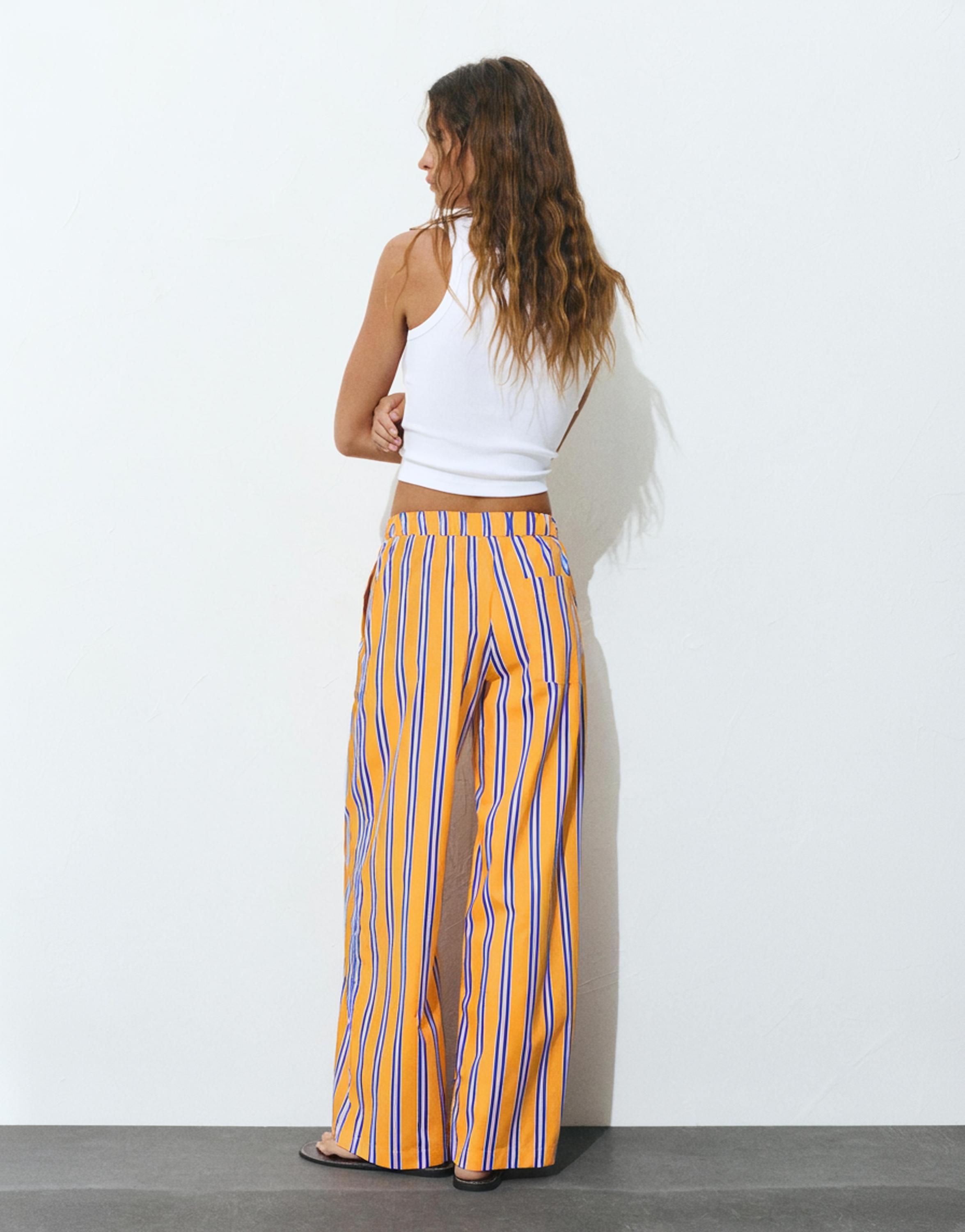 Çizgili pijama pantolon - Görsel 15