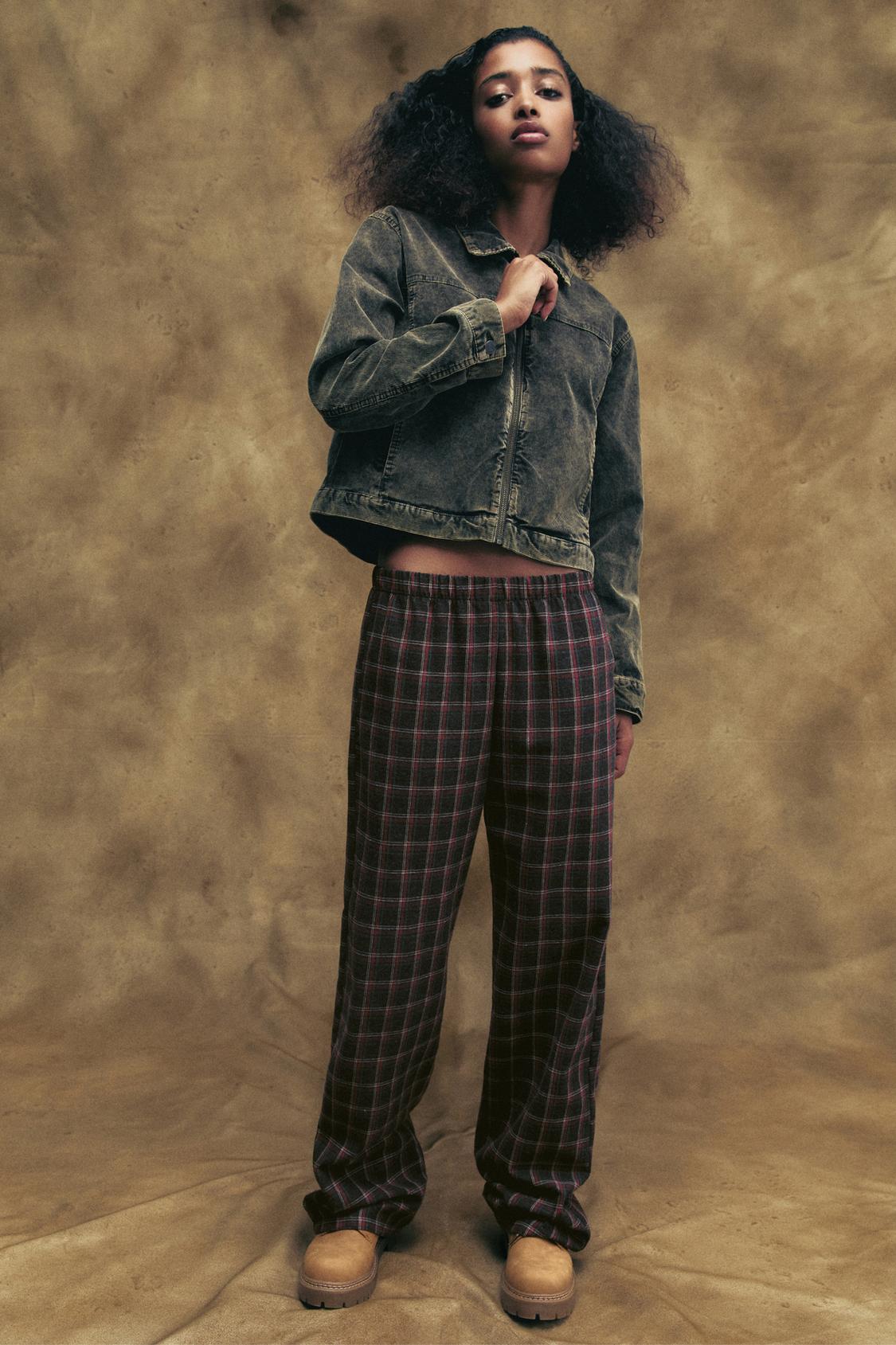 Pantalon Gris A Cuadros Mujer Cómo Combinar Pantalon Pantalon