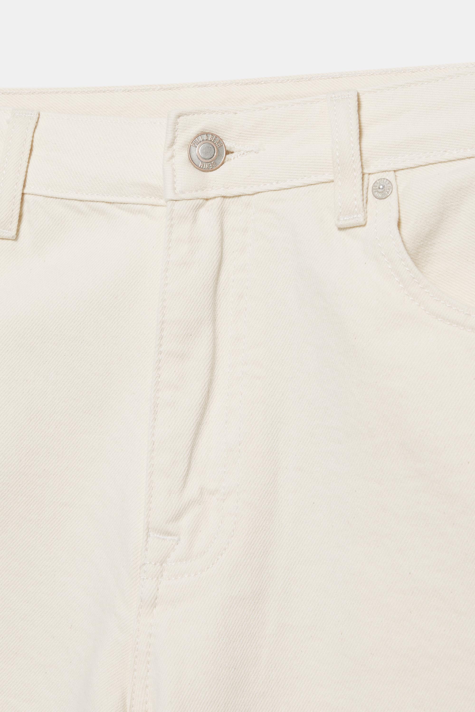 Standard denim Bermuda shorts — Ecru