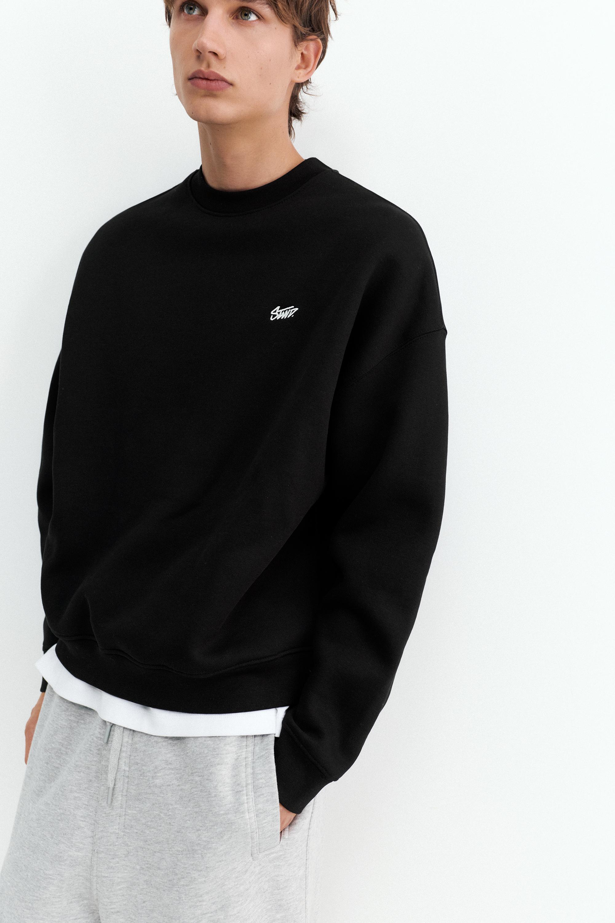 STWD boxy sweatshirt — Black
