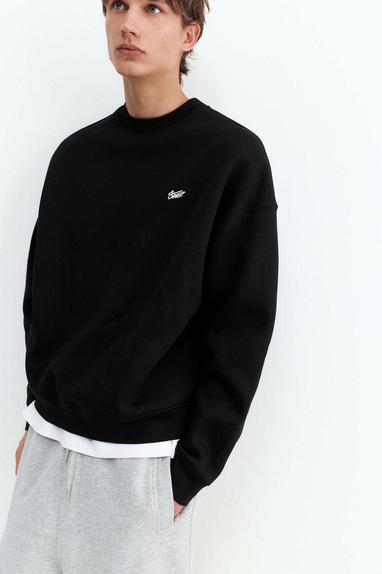 STWD boxy sweatshirt — Black