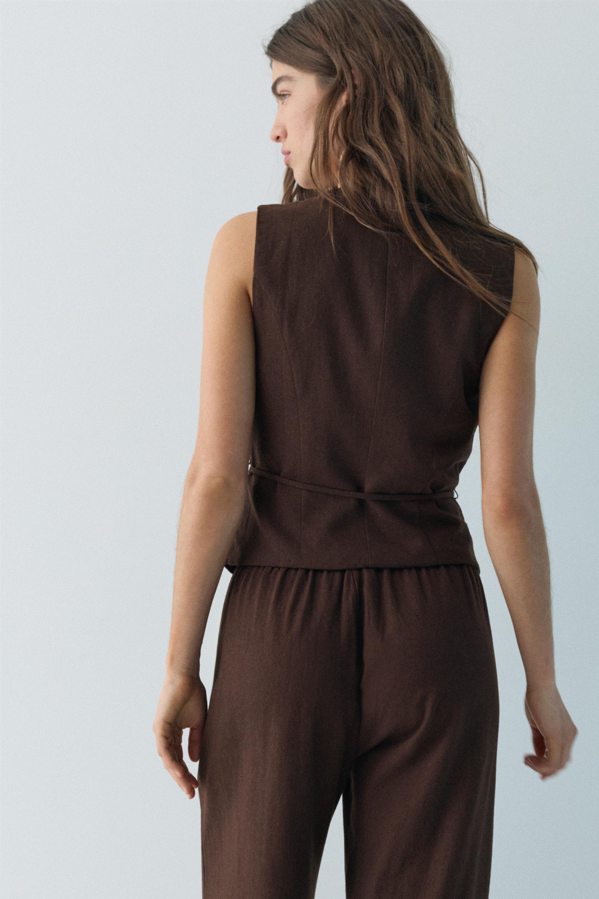 Rustik keten yelek - Görsel 58