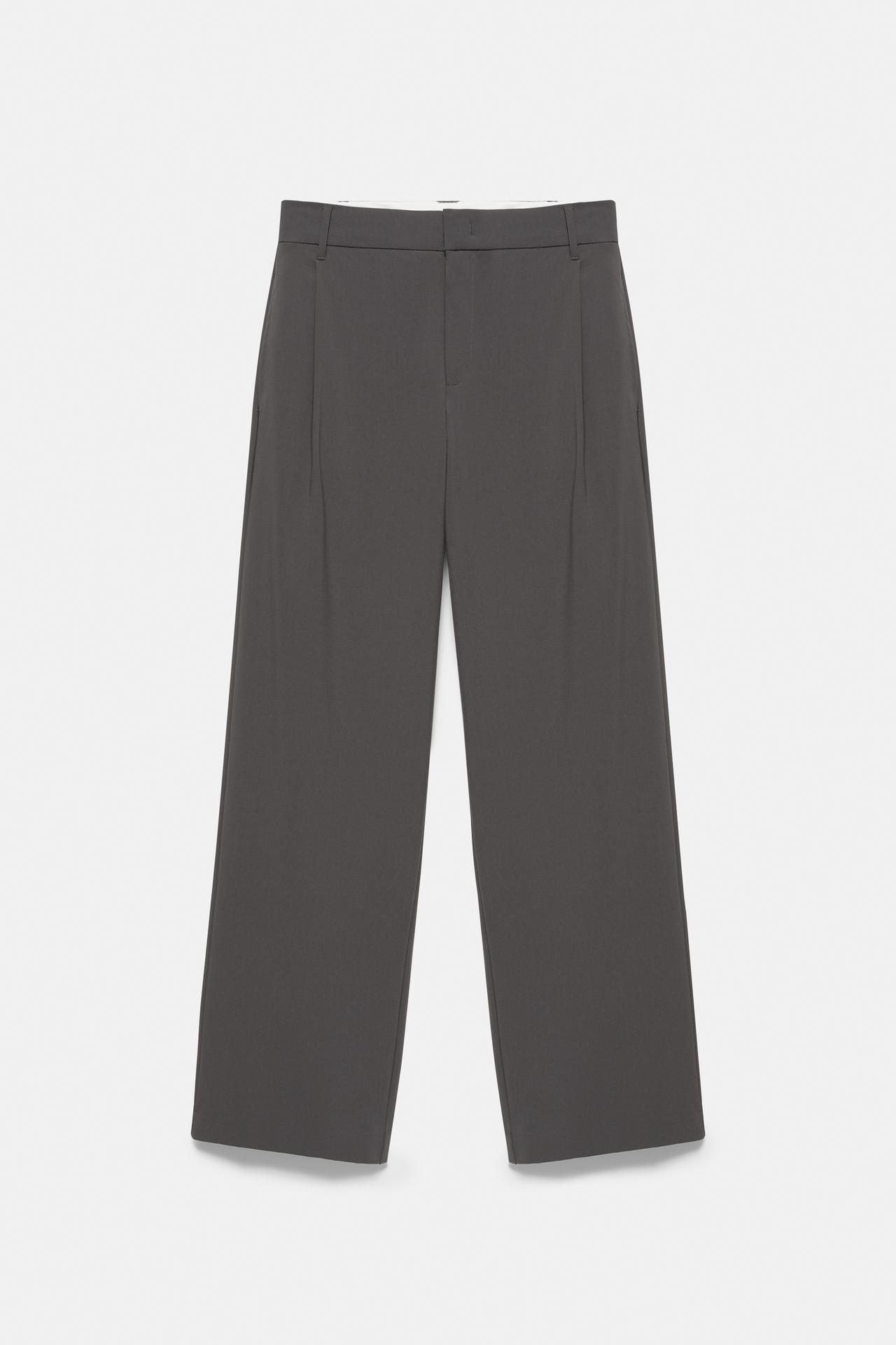 Darted smart trousers — Medium grey