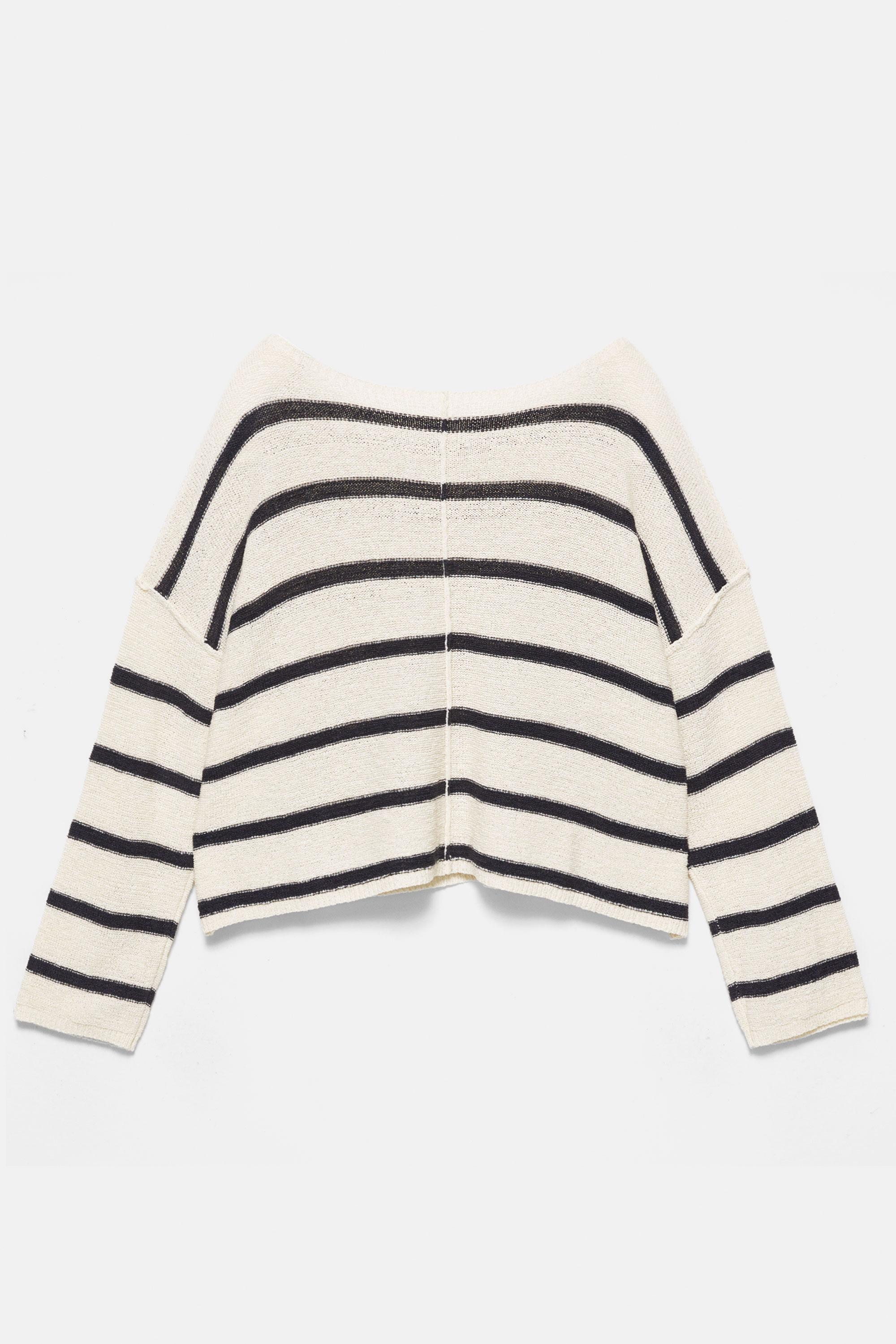 Asimetrik ince örgü kazak - Görsel 18