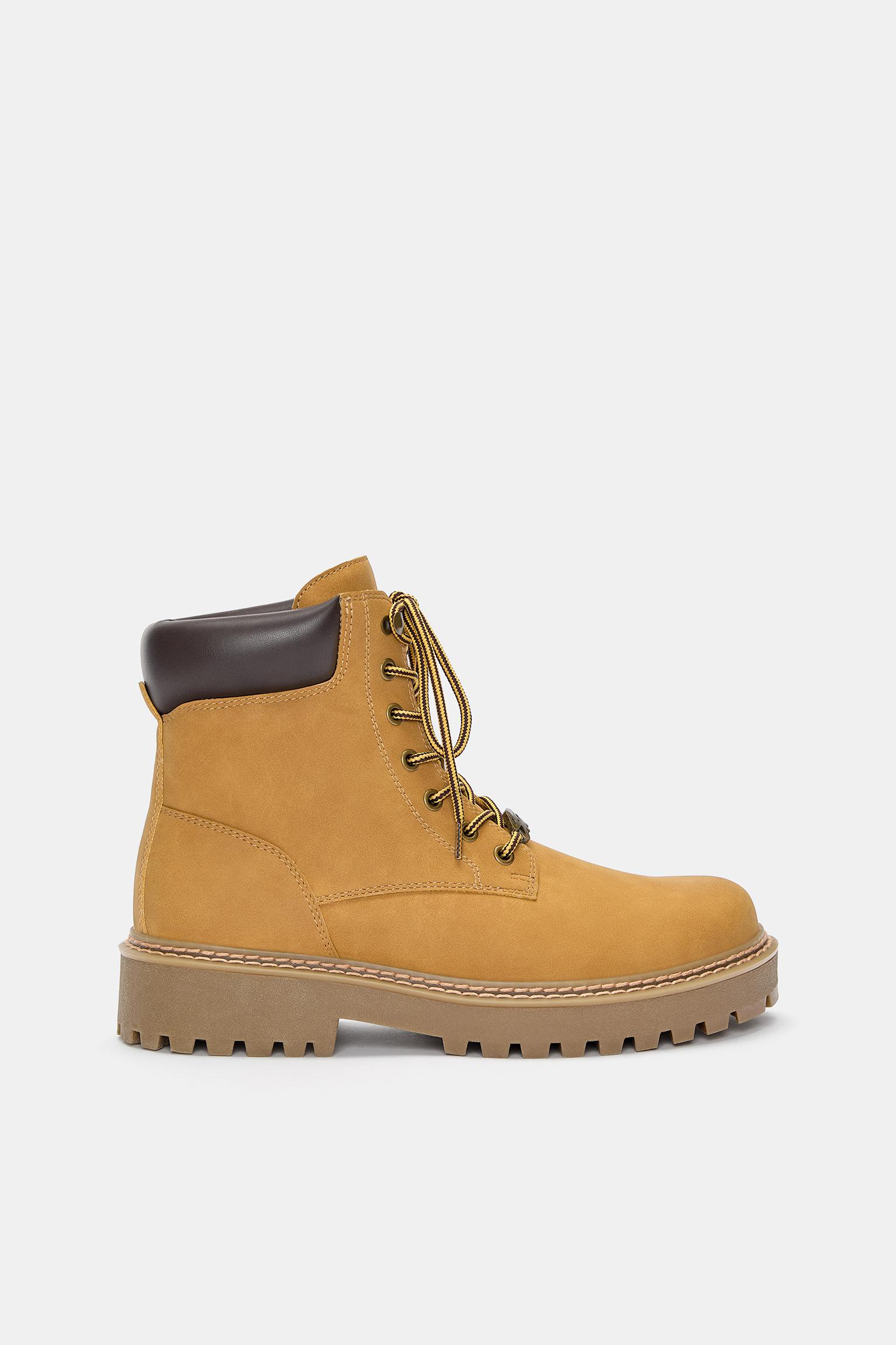 STWD lace-up boots — Mustard