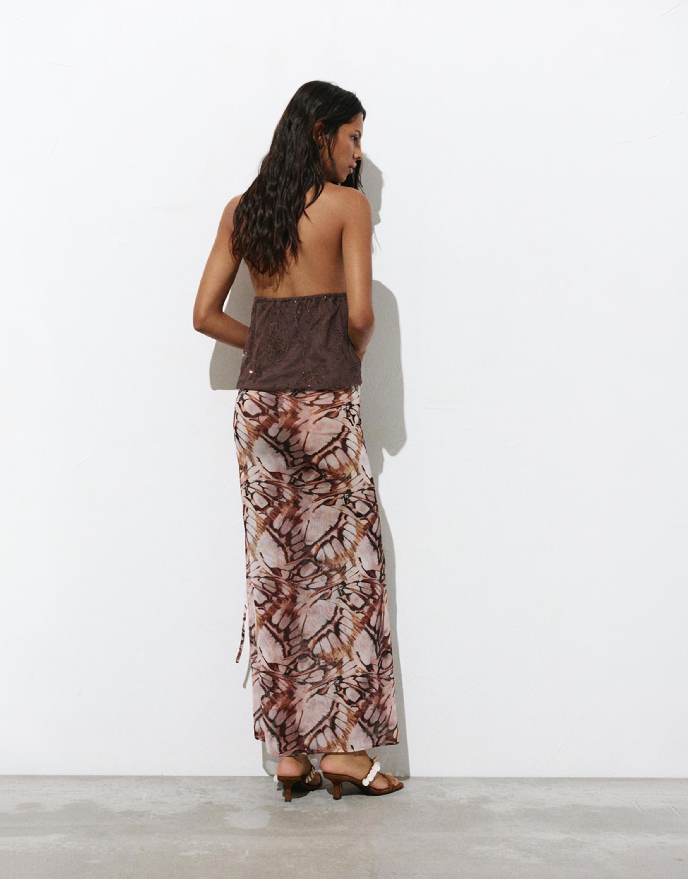 Sequin halter top — Brown