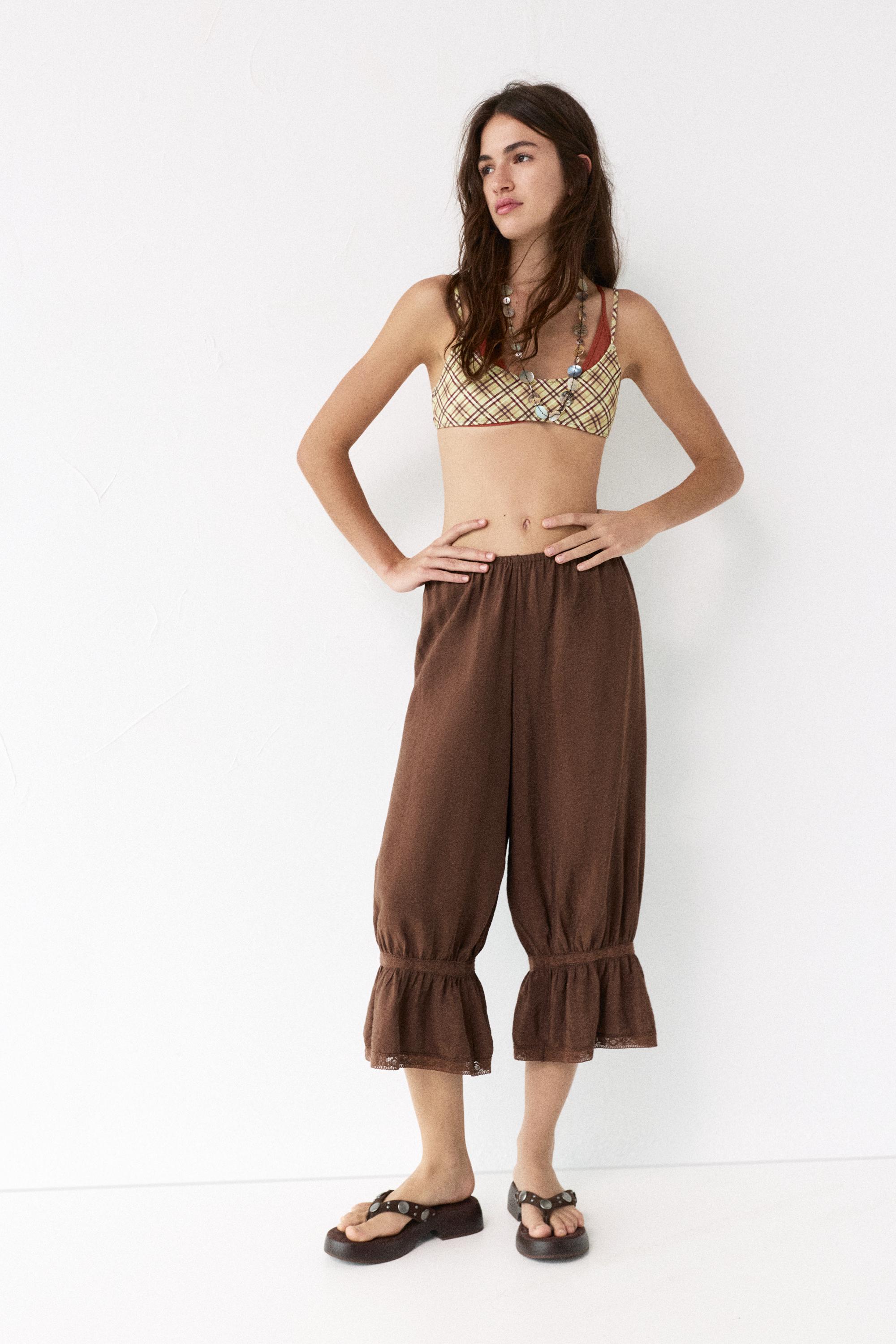 Brown bloomer trousers — Brown