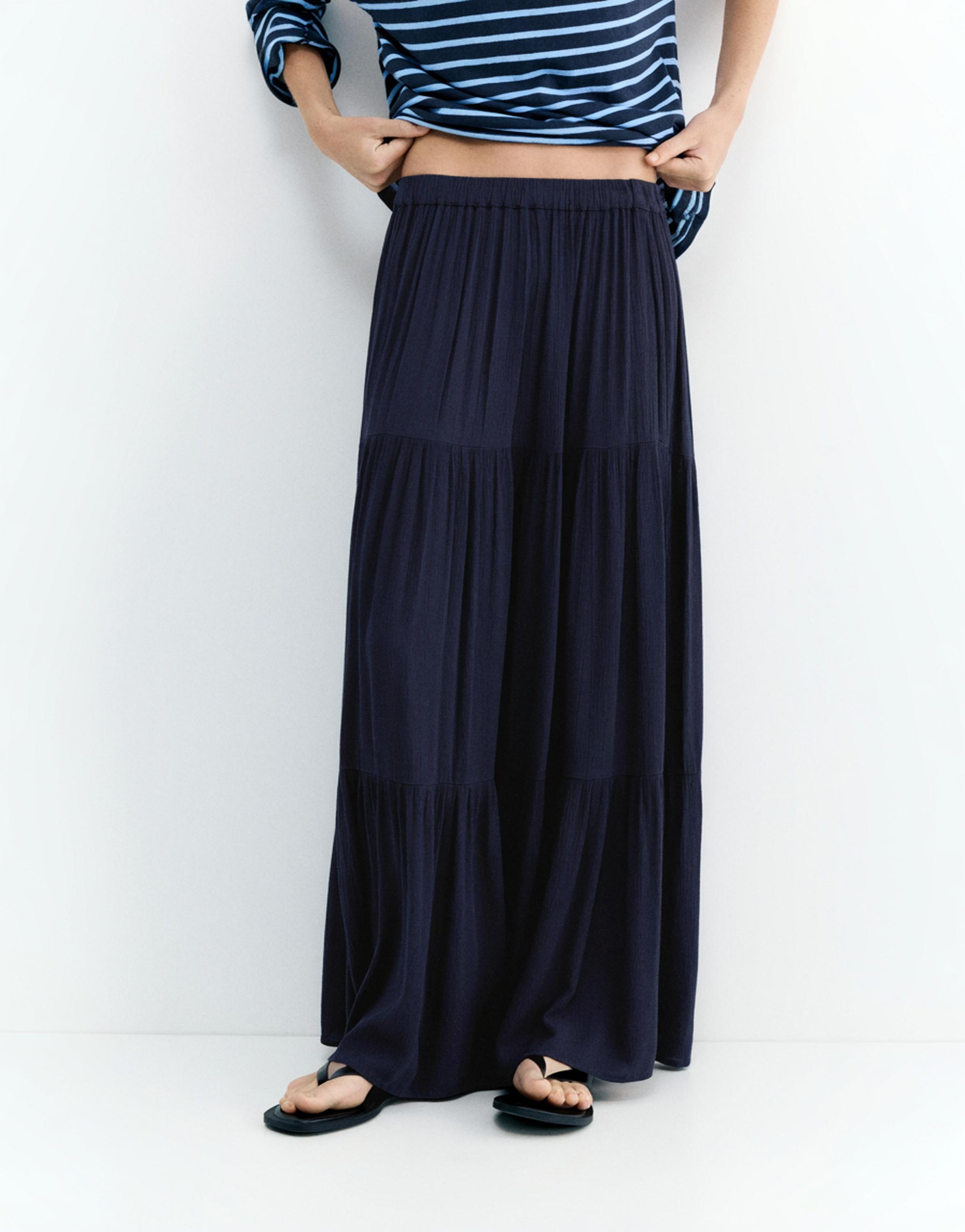 Panel detaylı midi etek - Görsel 53