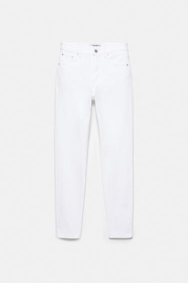 High-waist skinny jeans — Bright white 7