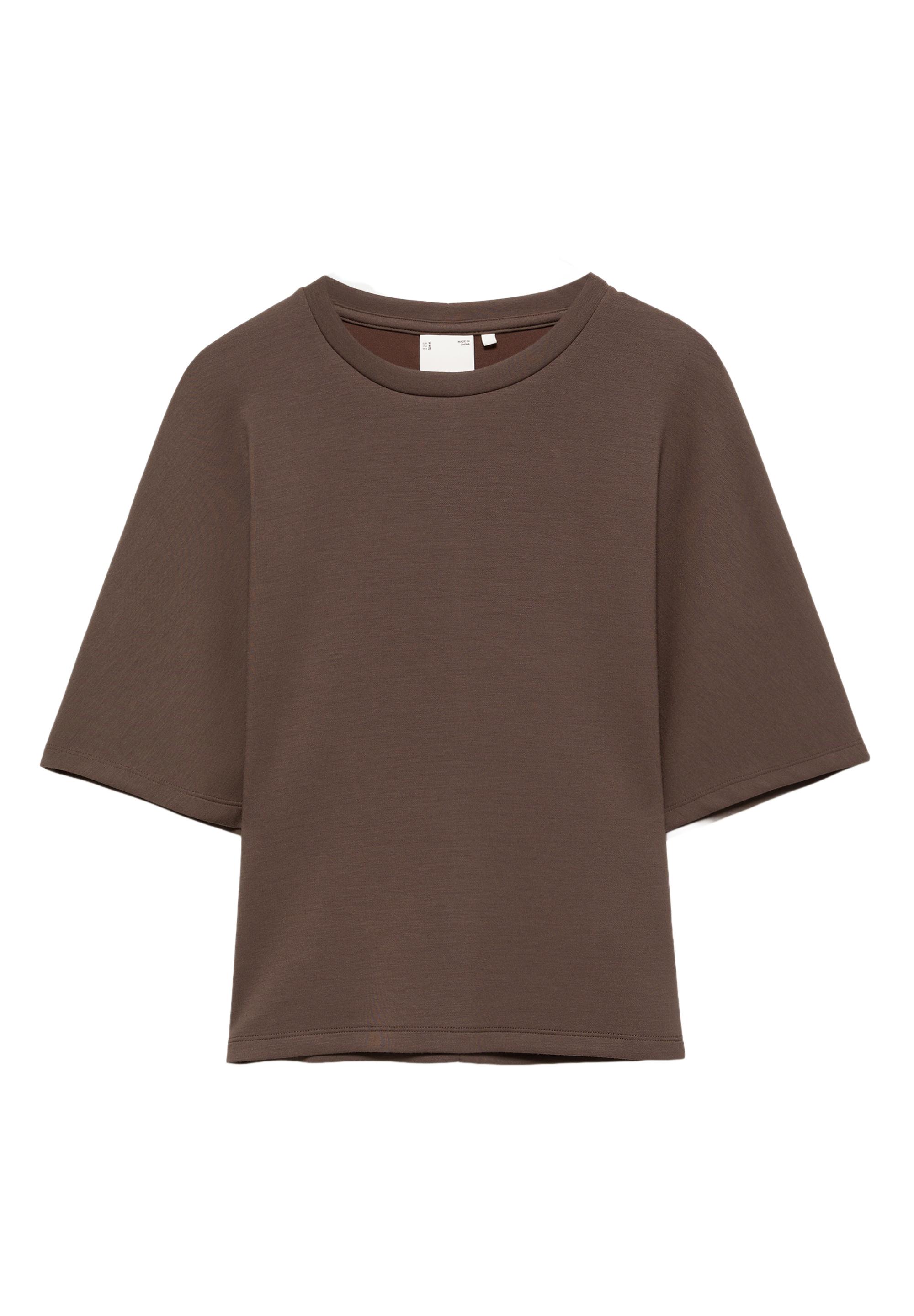 Modal batwing sleeve T-shirt — Brown
