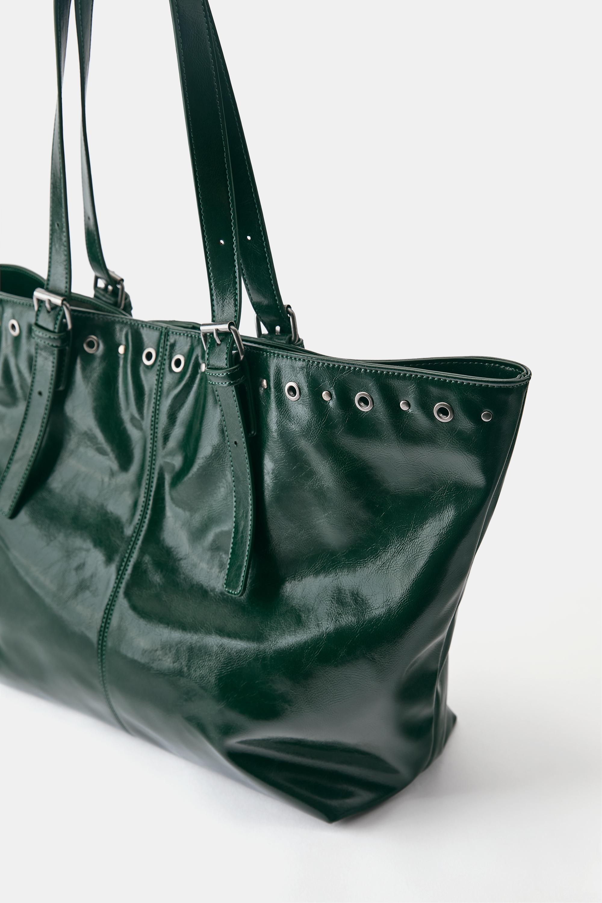 Studded shopper bag — Green