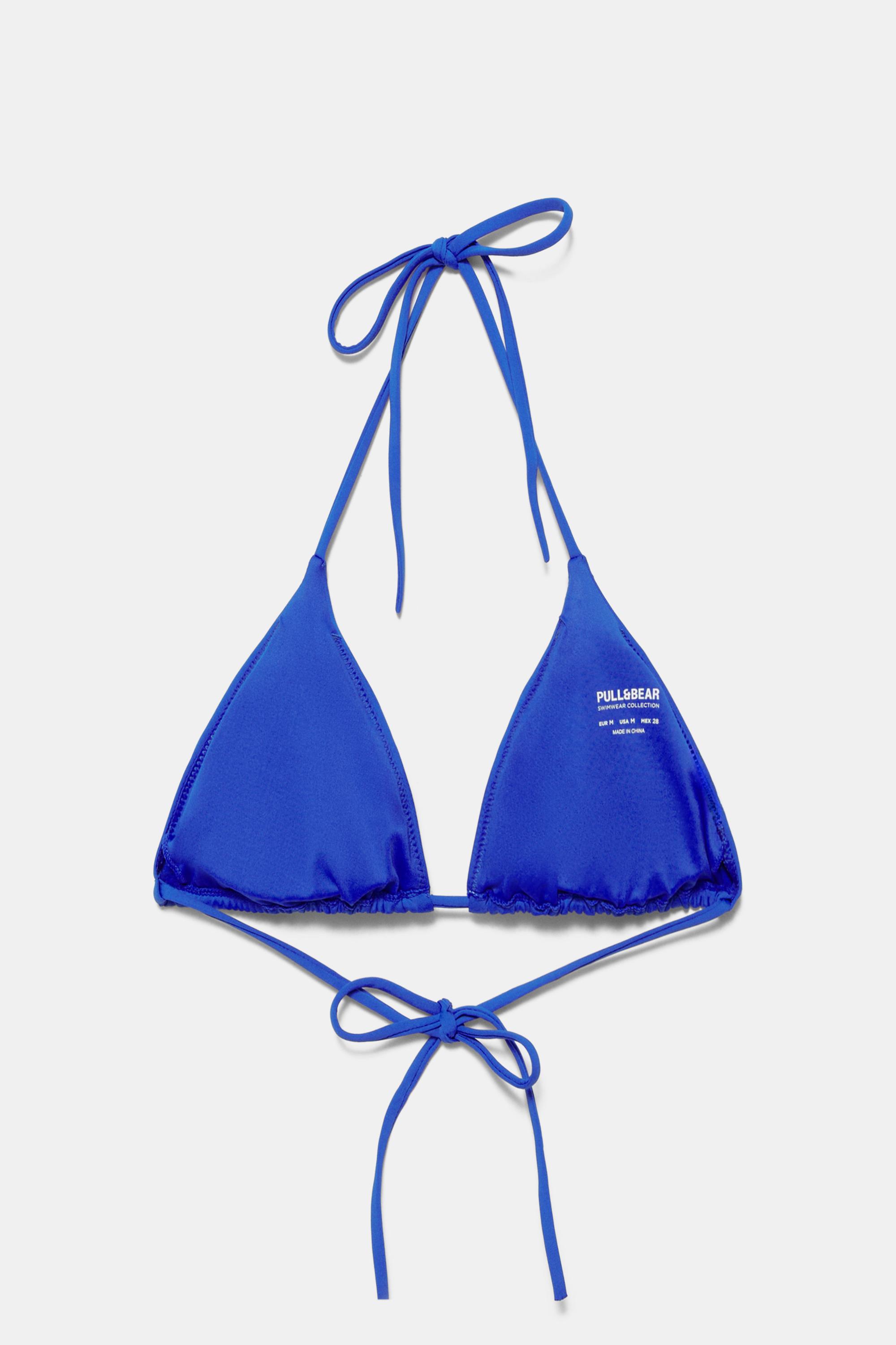 Triangle bikini top — Deep blue