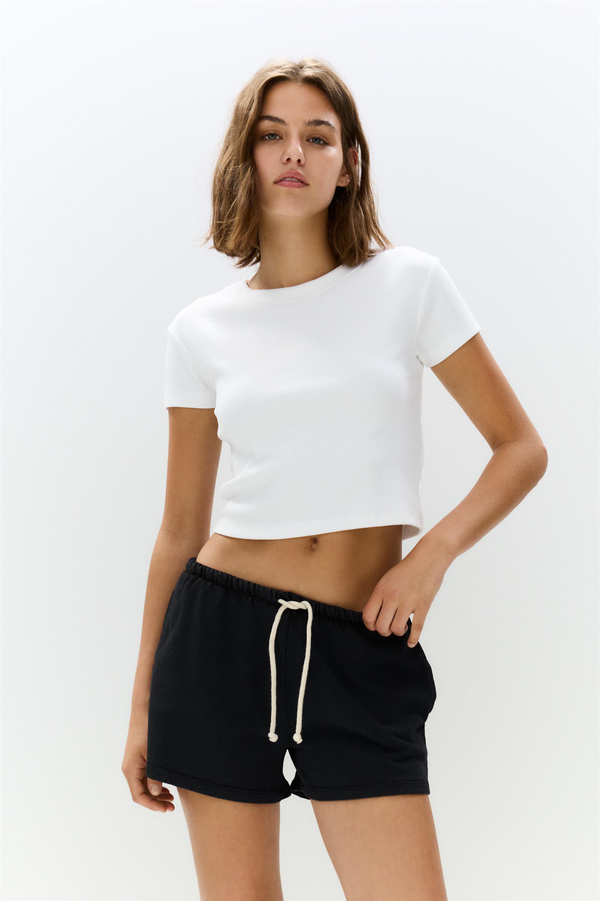 Bermuda-Trainingshose Mit Kordelzug