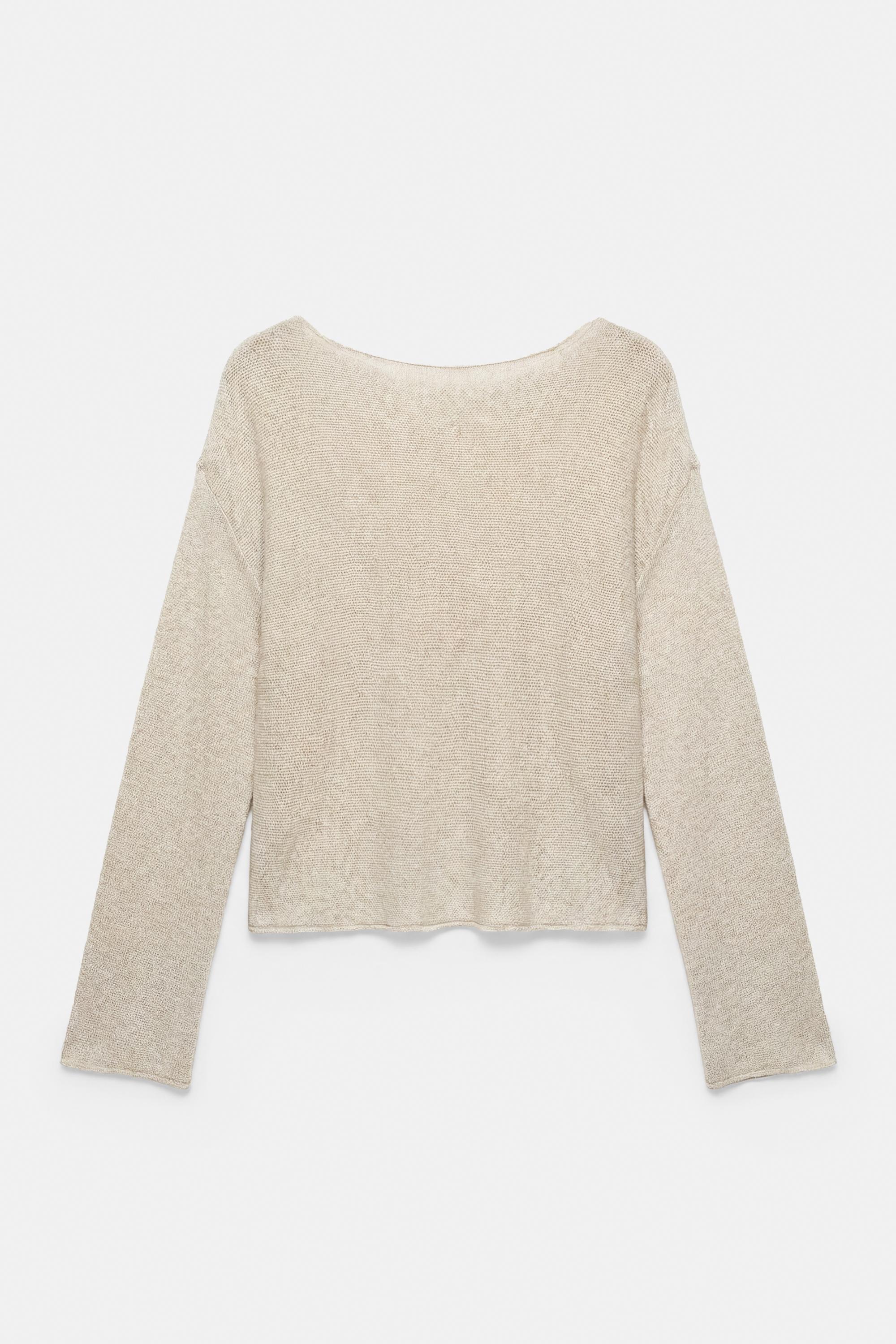 Fine knit jumper — Ecru
