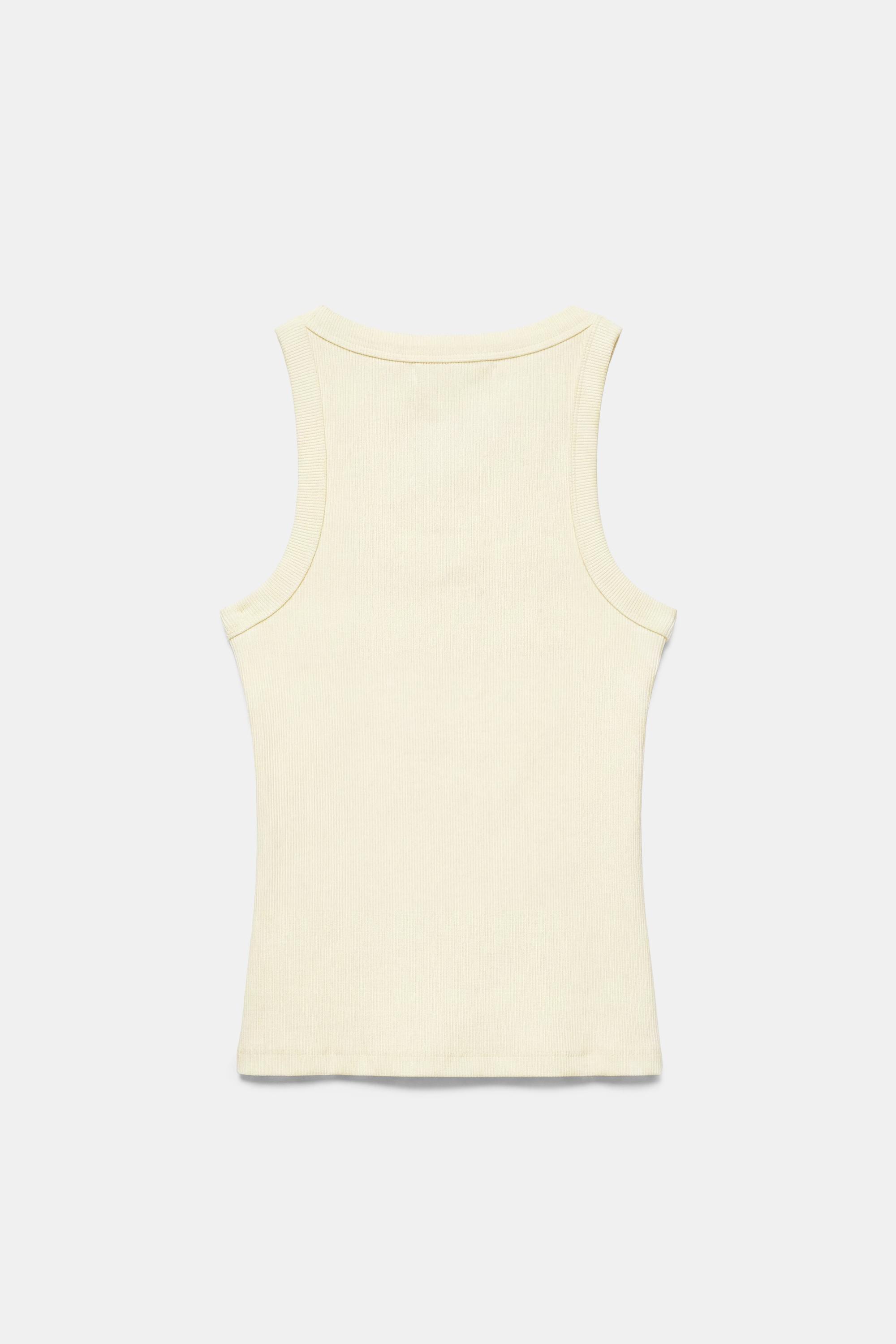 Basic tank top — Pale yellow