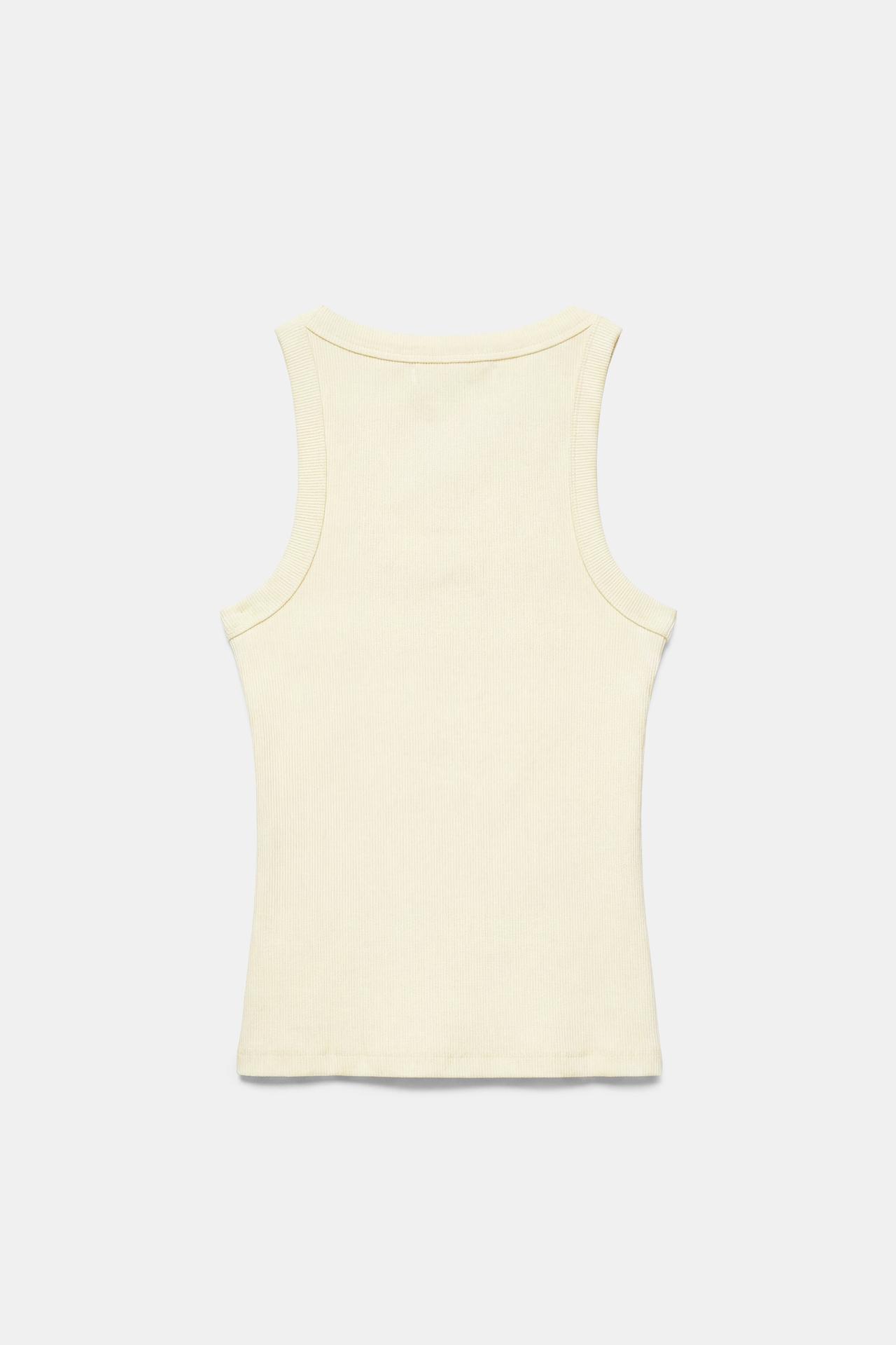 Basic tank top — Pale yellow