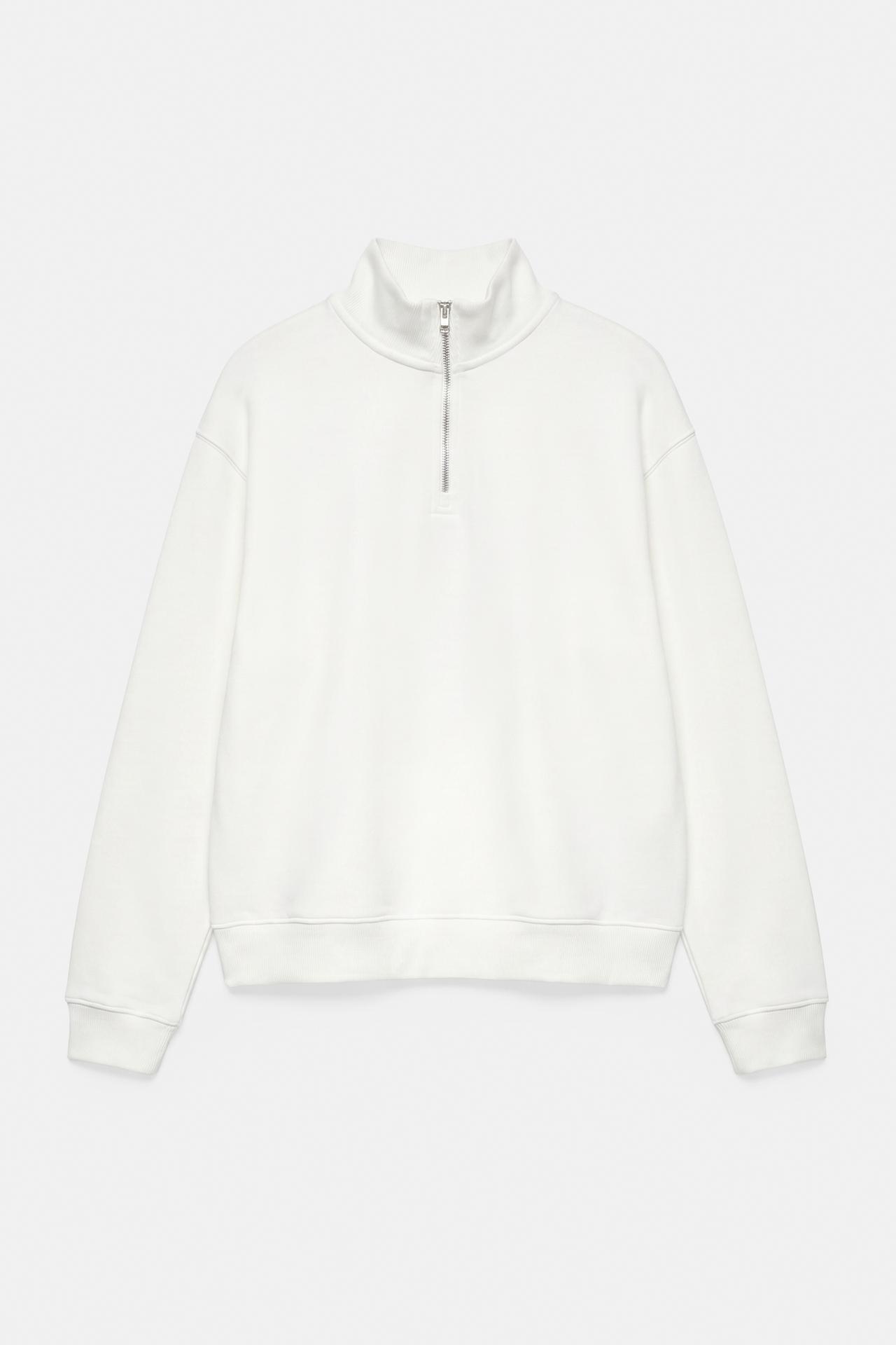 Quarter-zip sweatshirt — Off white
