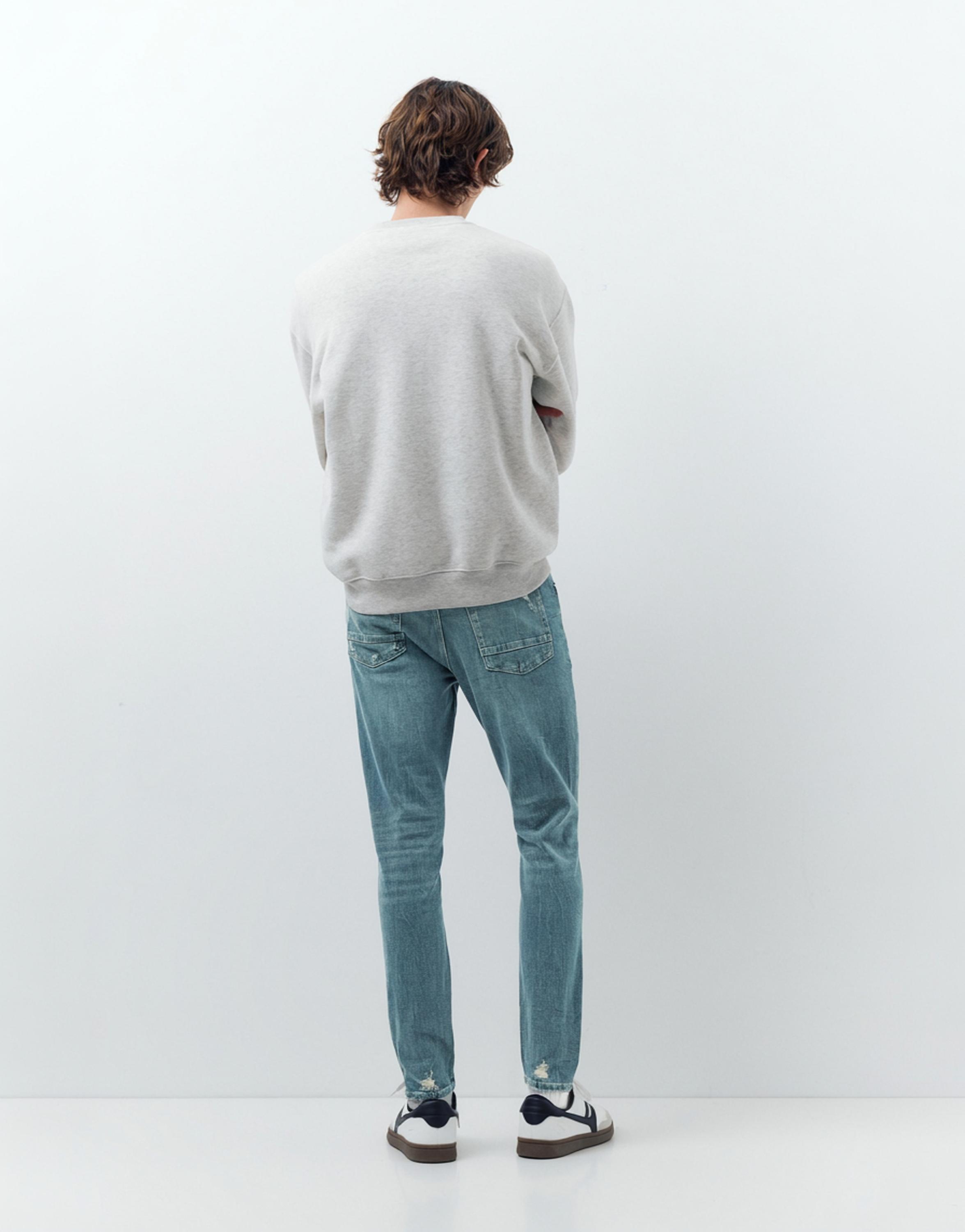Ripped skinny jeans — Neon blue