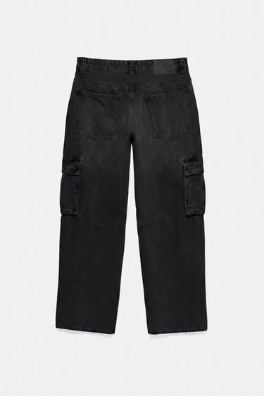 Relaxed cargo jeans — Faded black 7