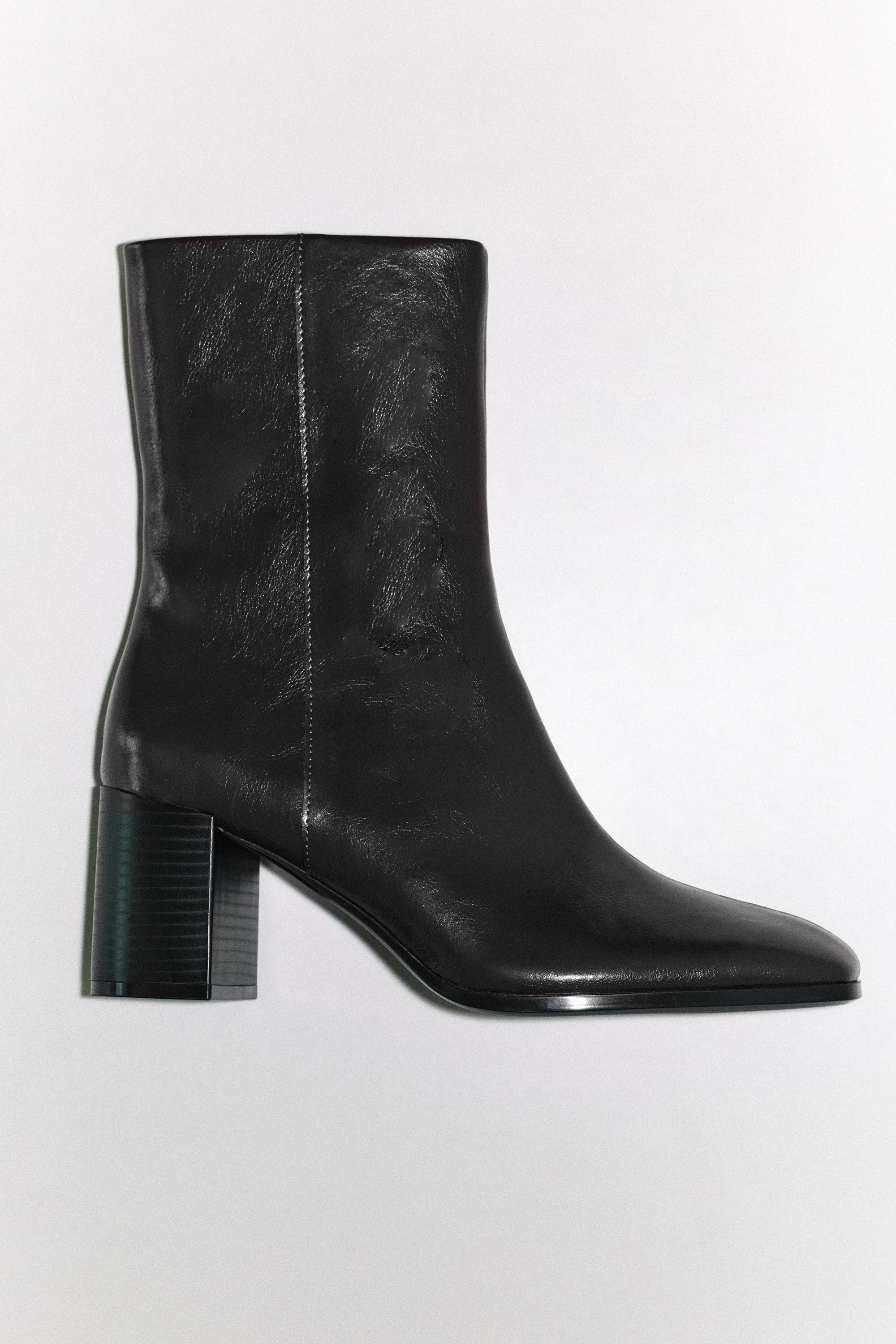 High-heel ankle boots — Black