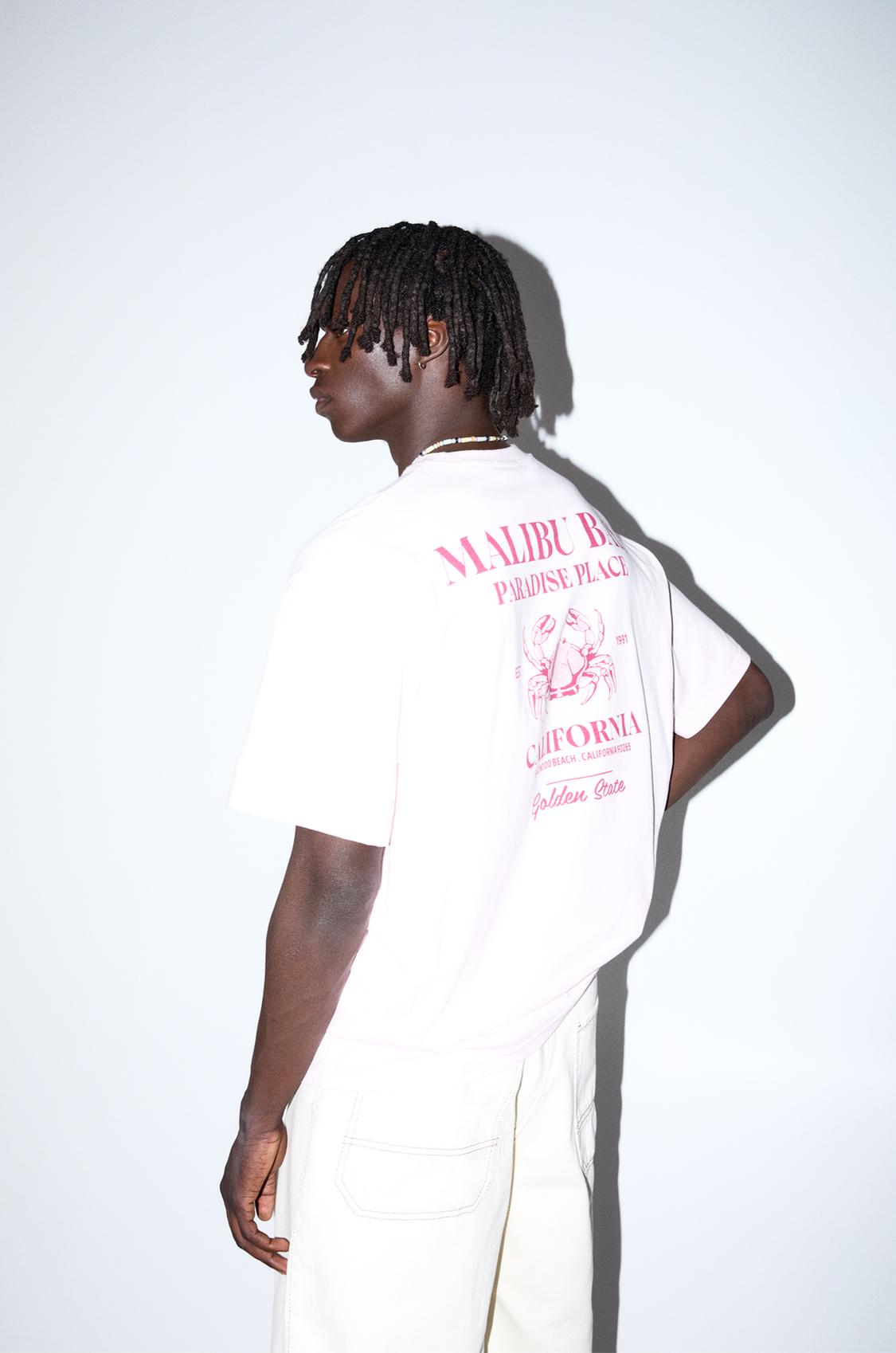 T-Shirt mit Malibu-Grafik - PULL&BEAR