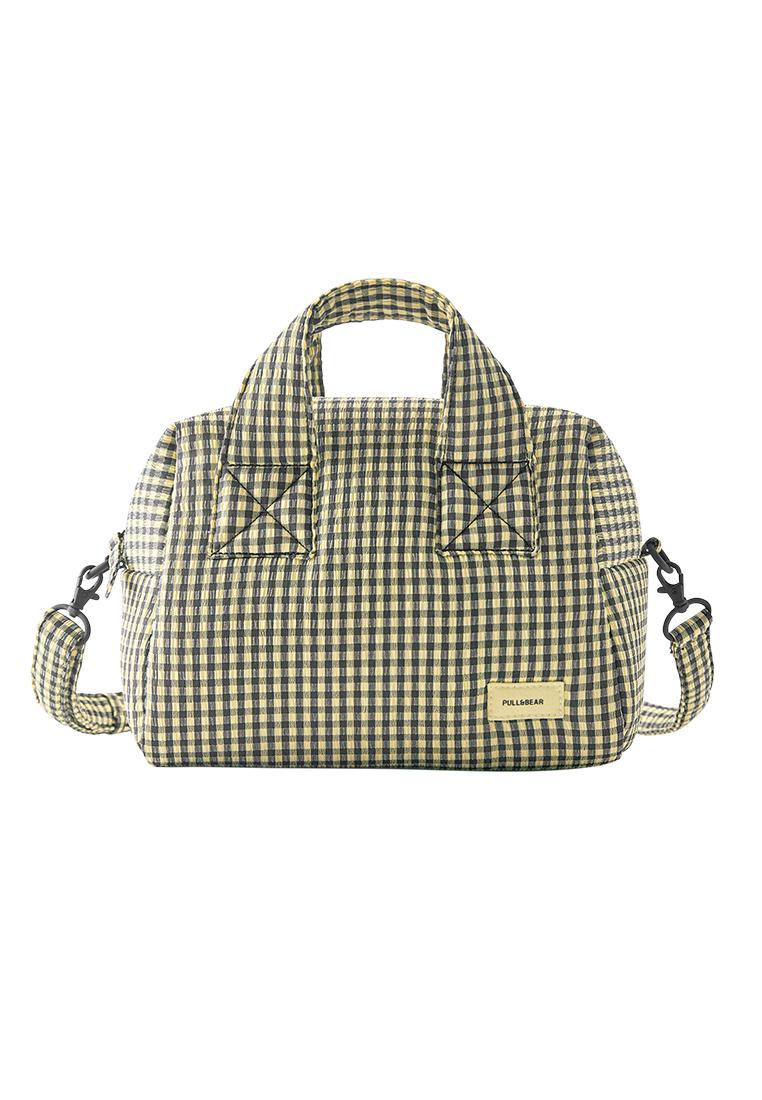 Gingham lunch bag — Black