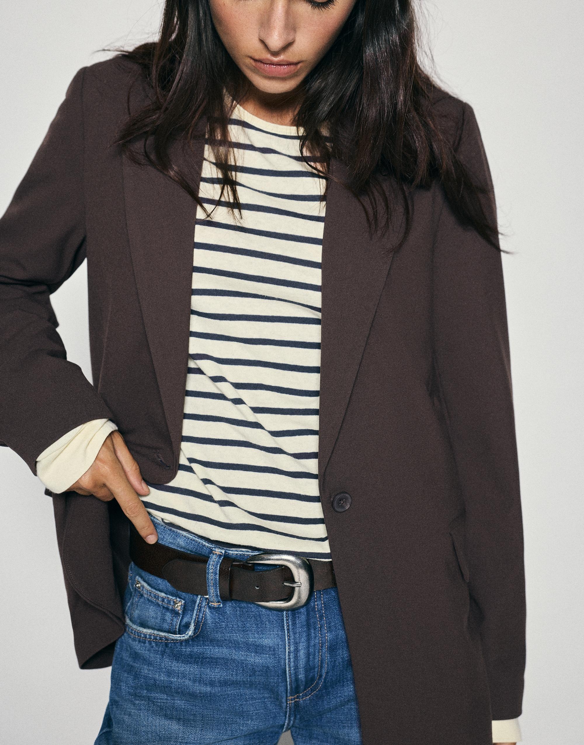 Basic blazer — Brown