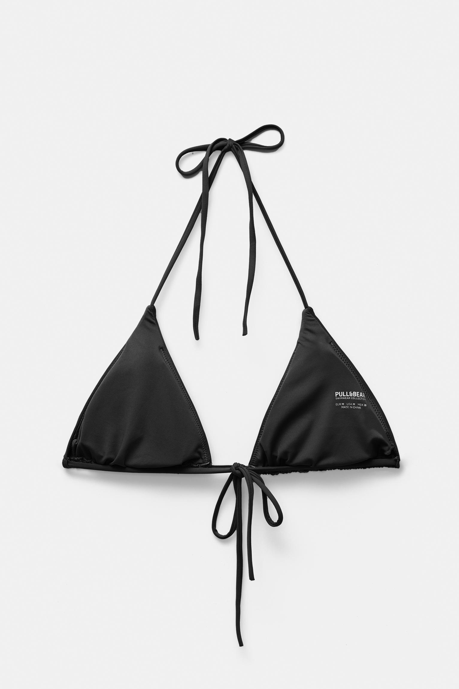 Triangle bikini top — Black