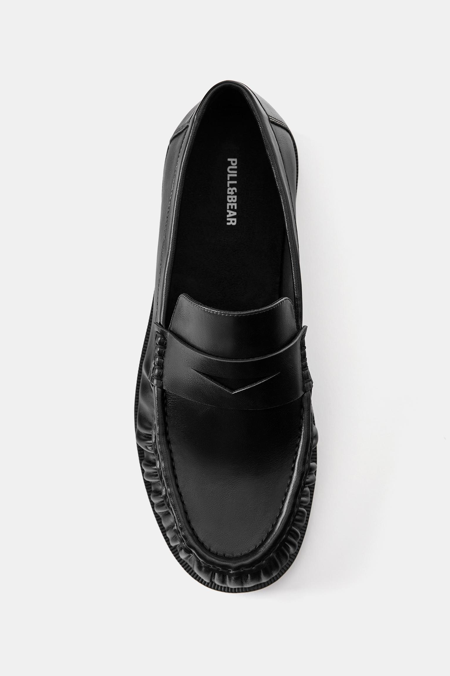 Gathered loafers — Black