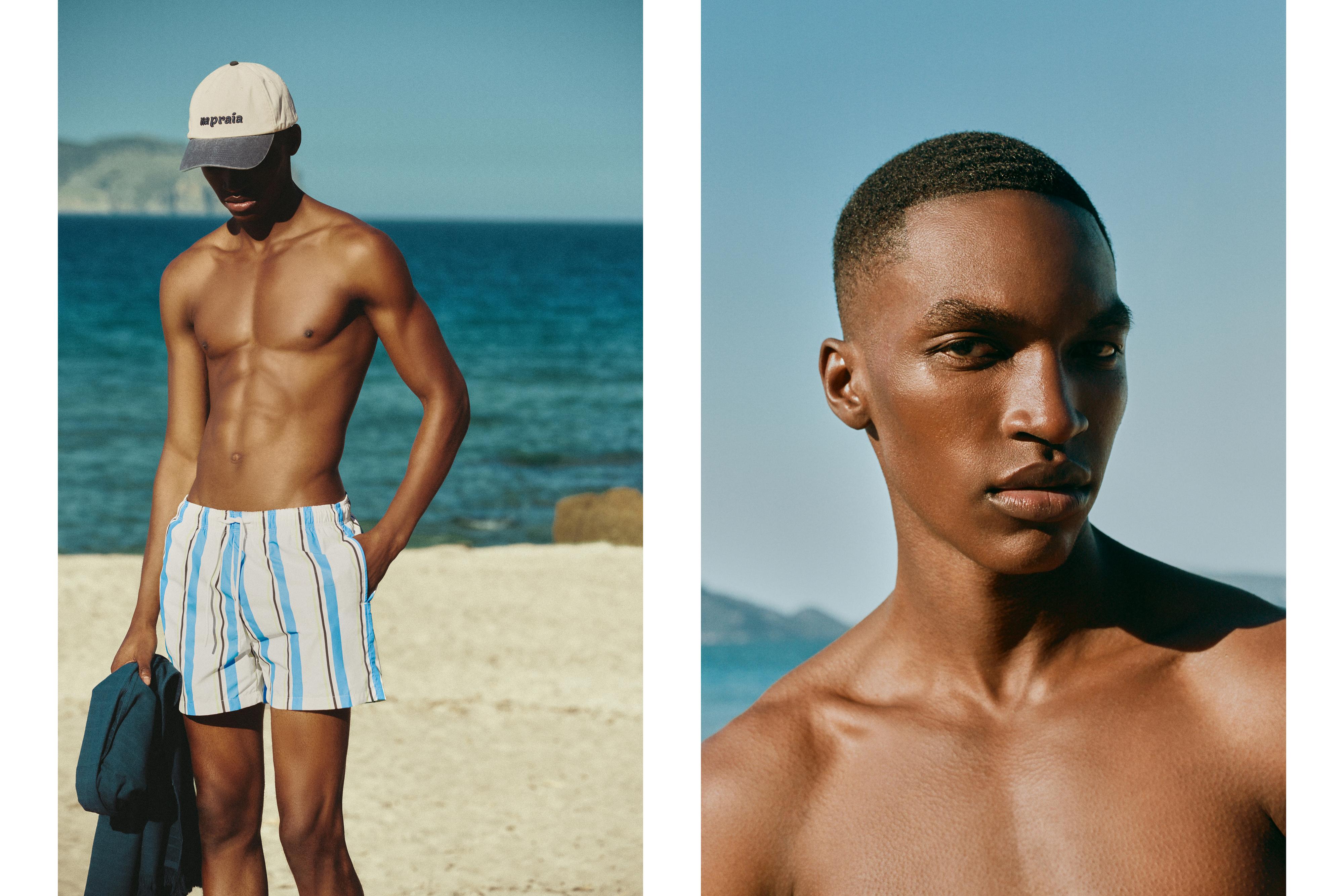 Striped swimming trunks — Others