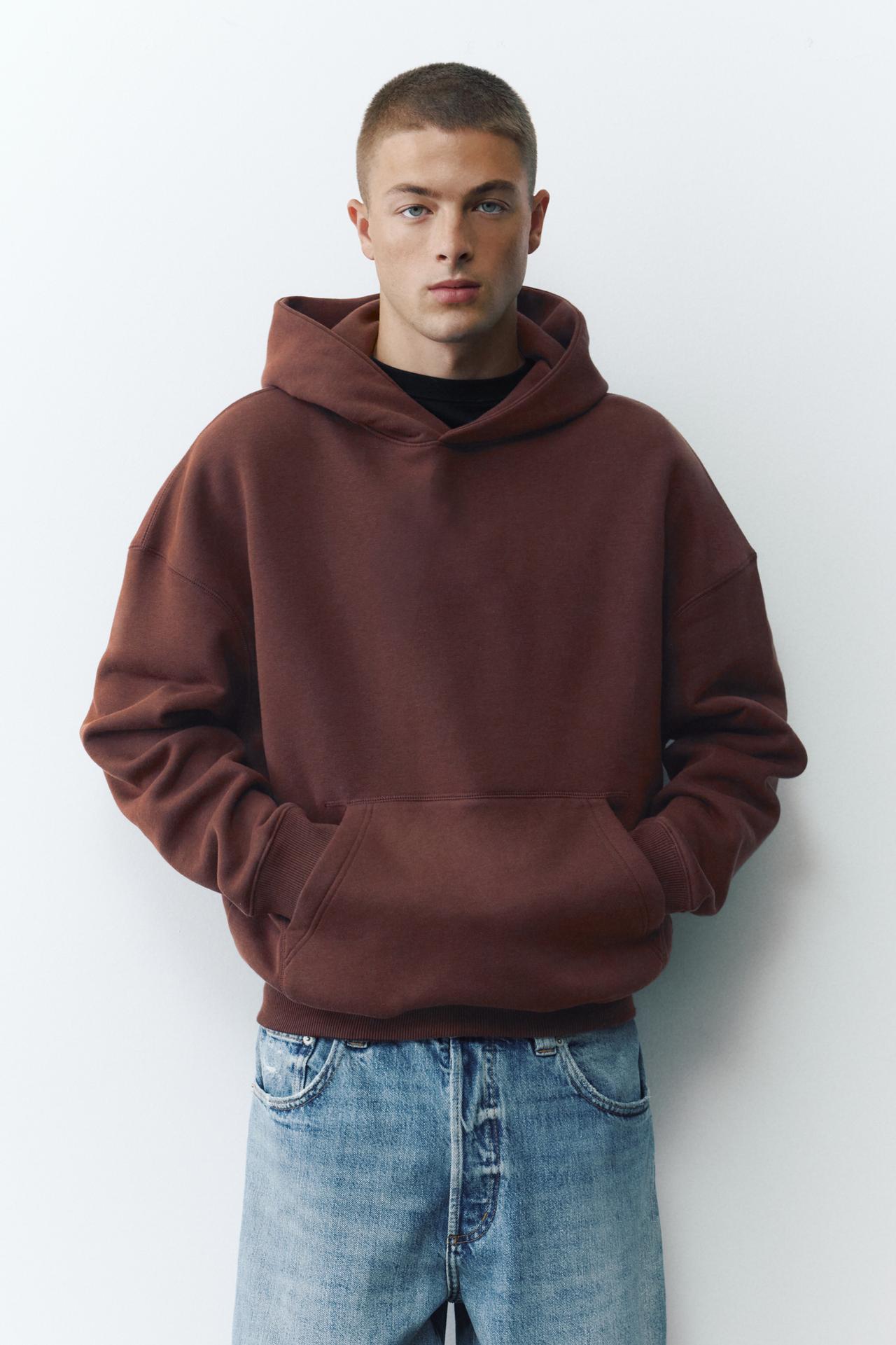 Boxy fit hoodie — Chocolate