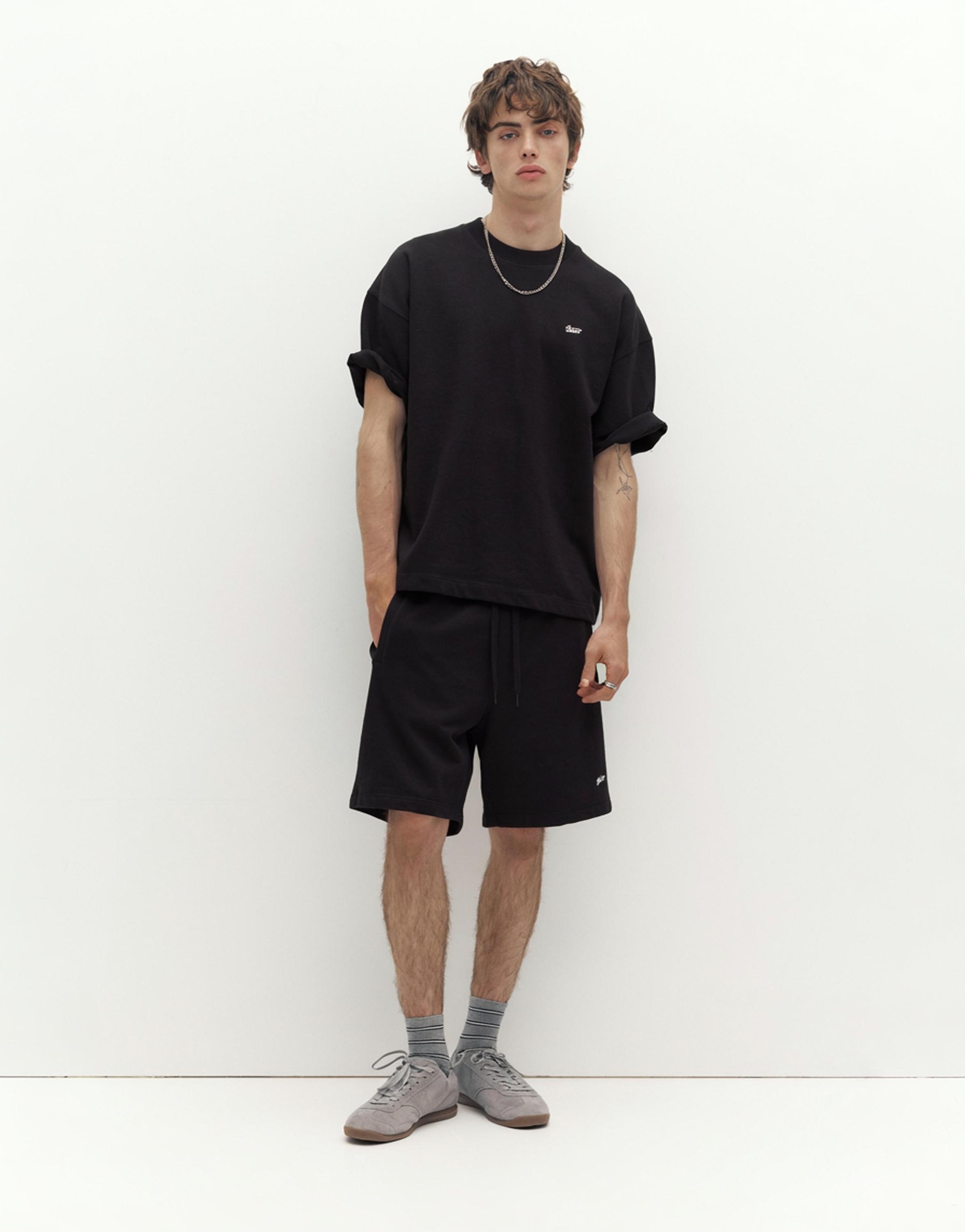 Logolu jogger bermuda şort - Görsel 52