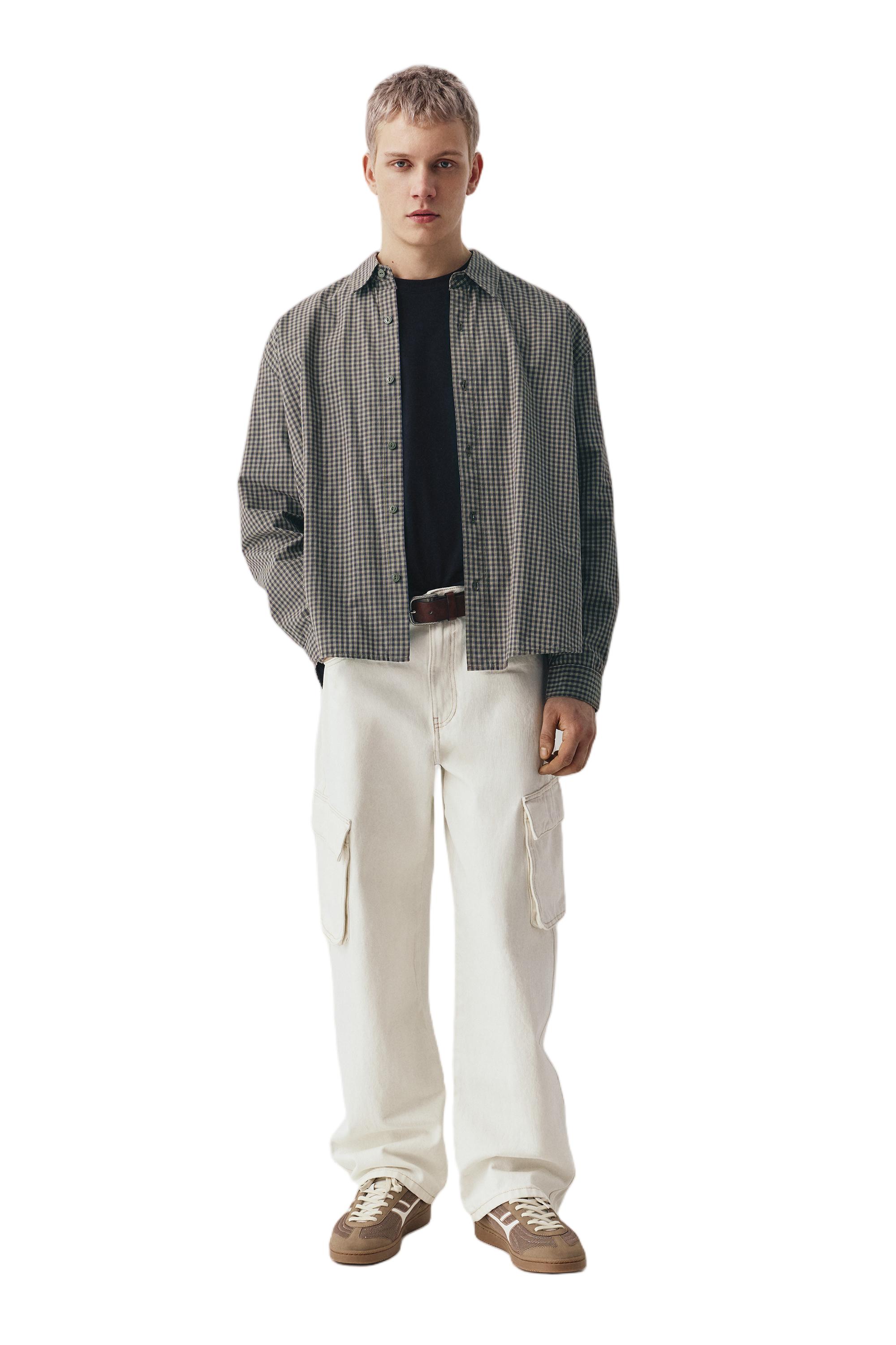 Long sleeve check shirt — Green