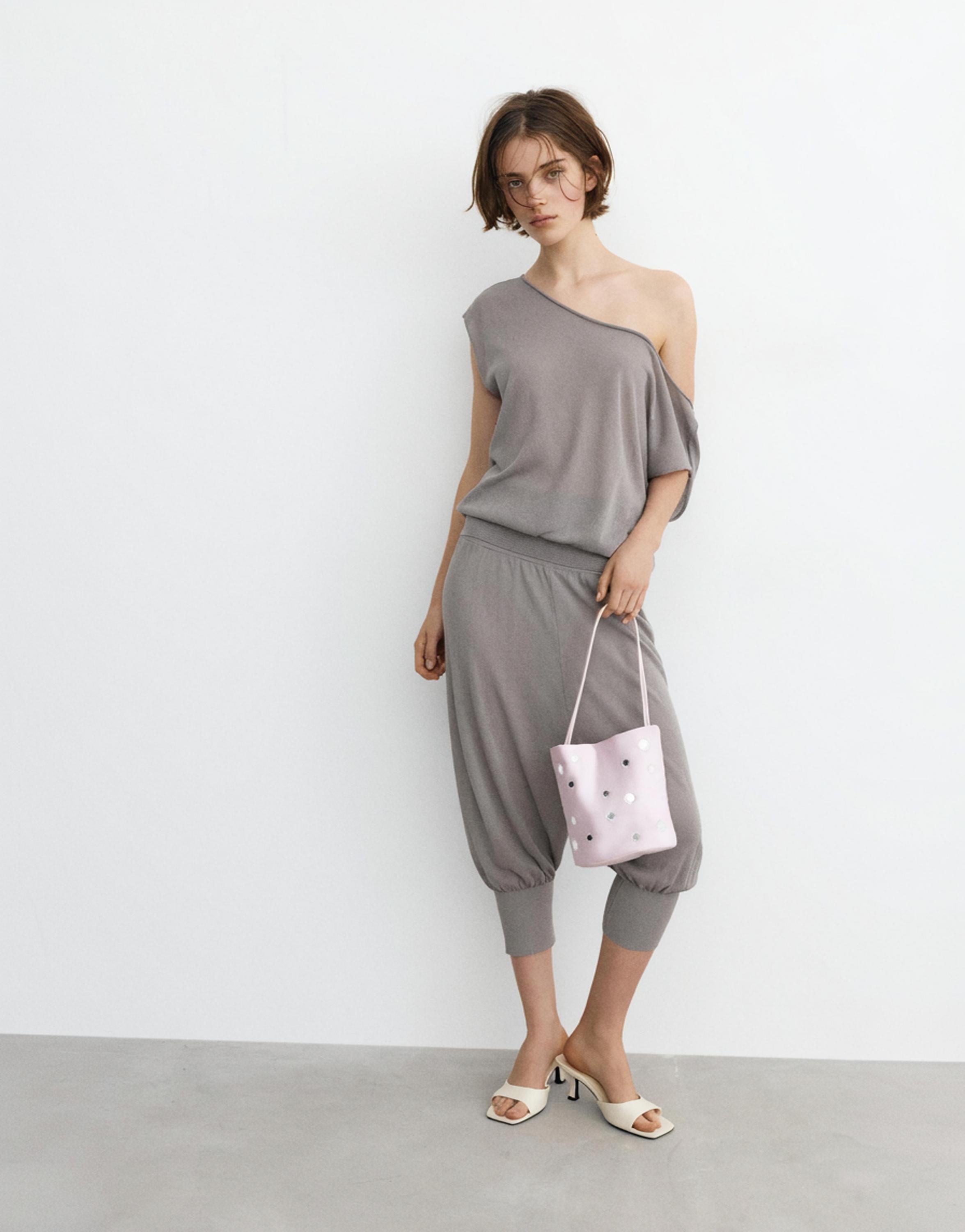 Elastic waist top — Steel