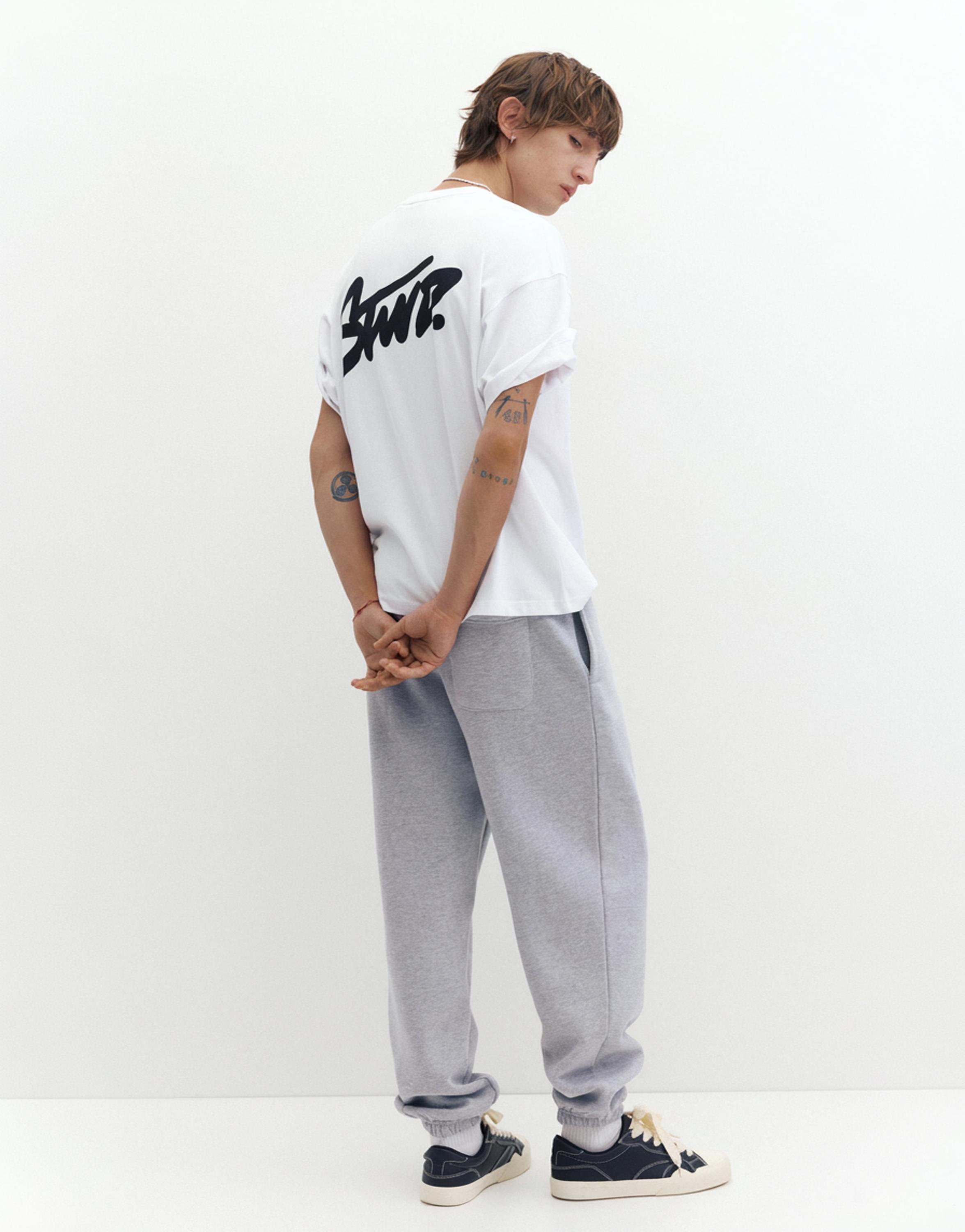 STWD joggers — Grey marl