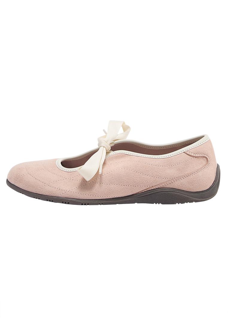 Sporty bow ballerinas — Pink