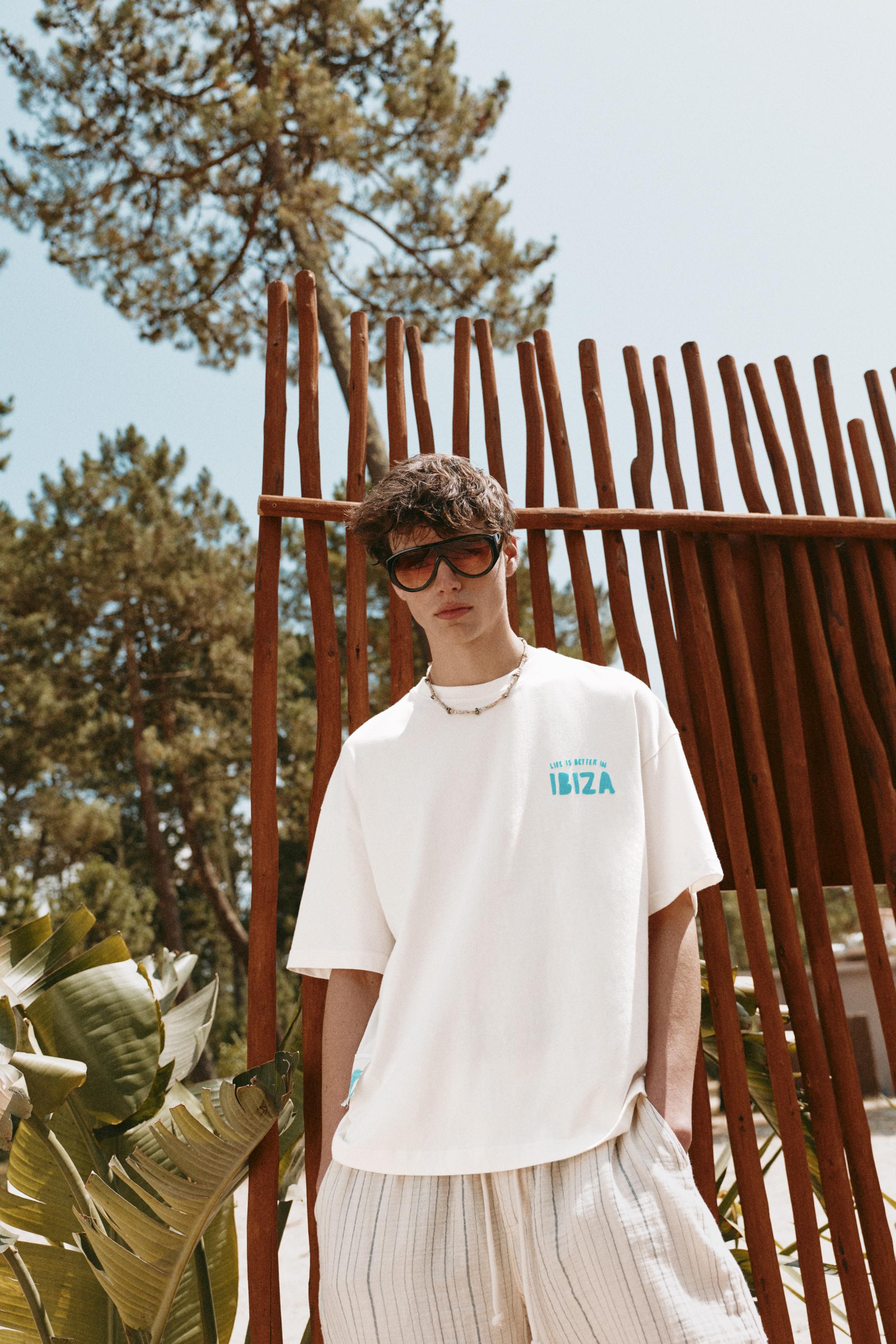 Ibiza graphic boxy-fit T-shirt — White